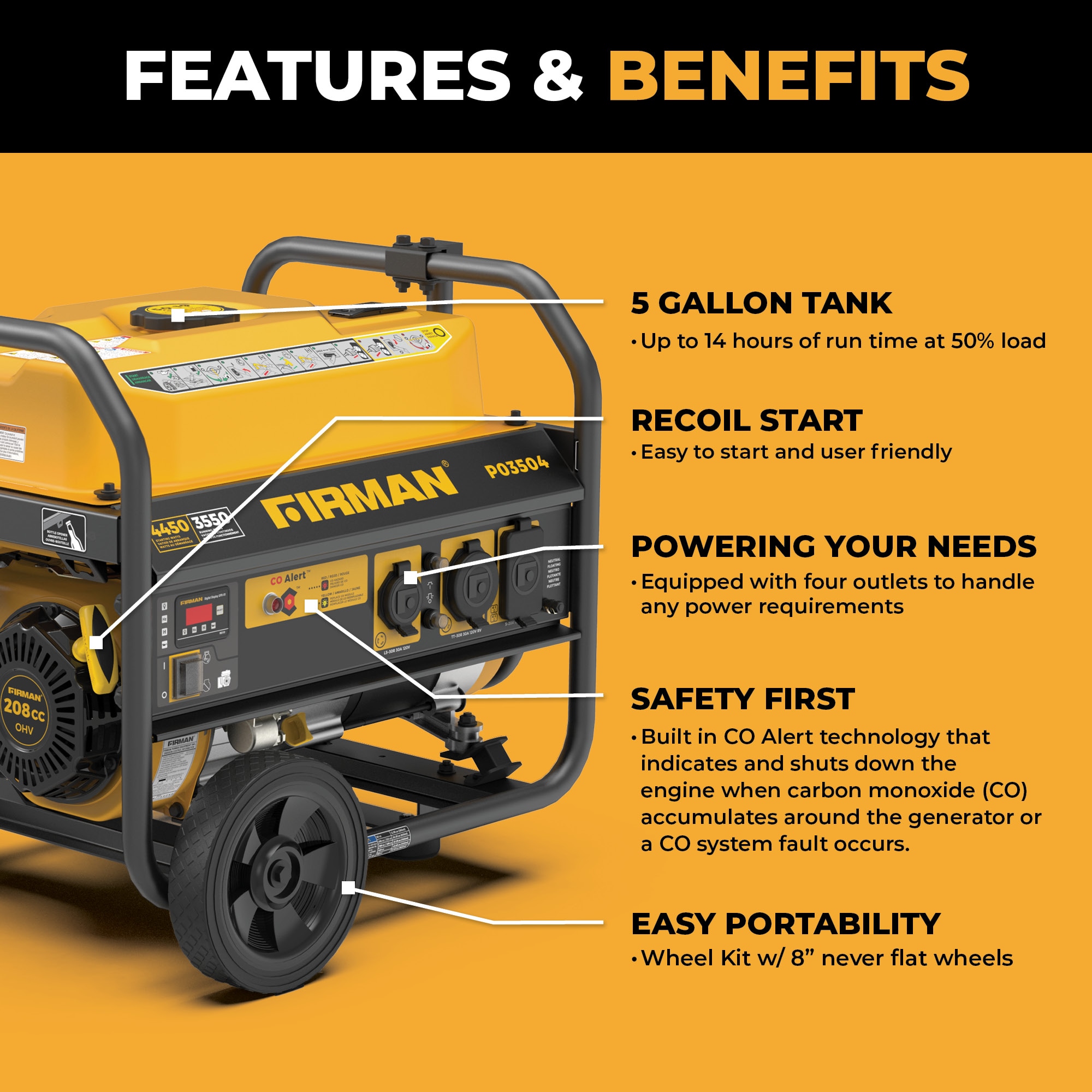 Firman P03504 Portable-Generators - View #5