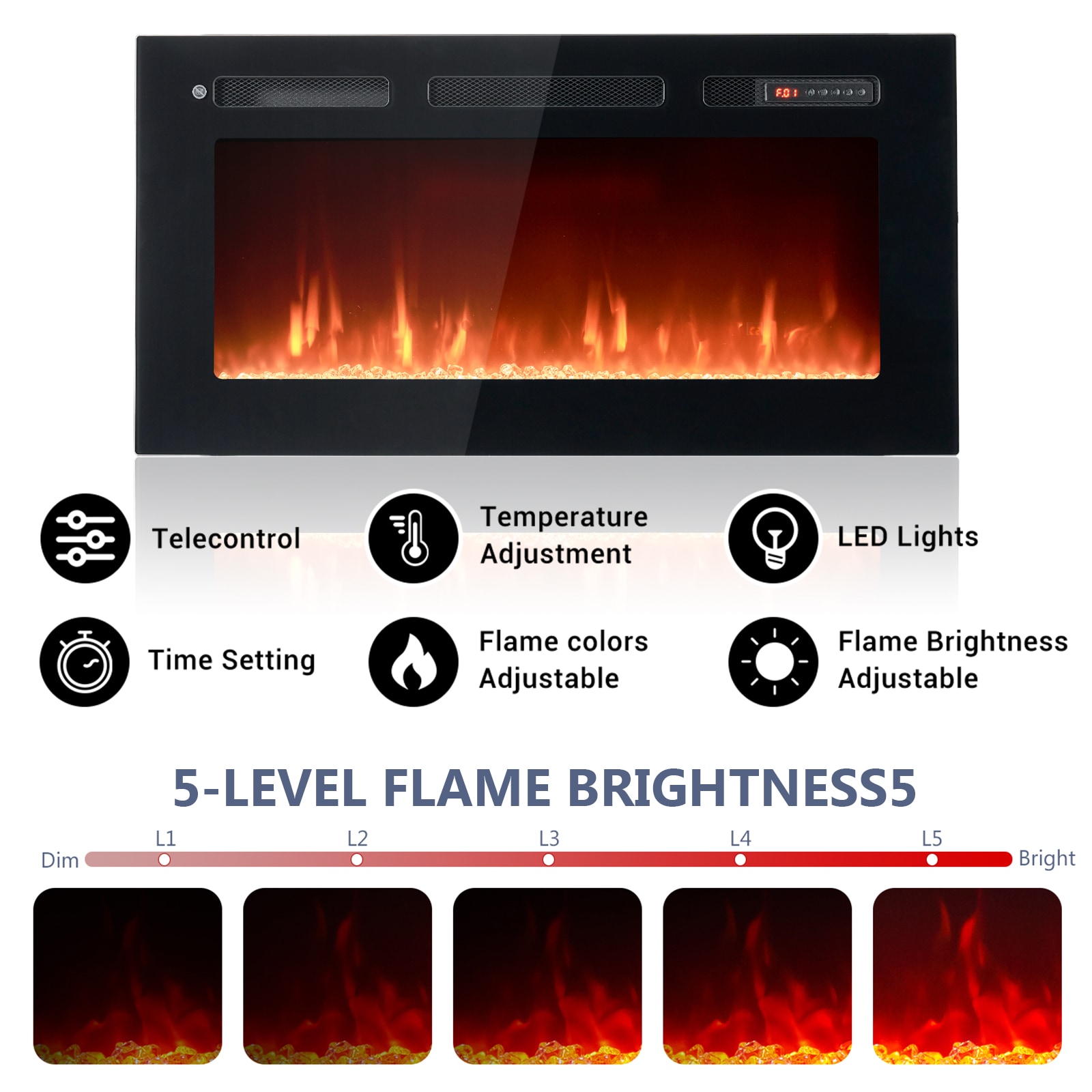 Bapipro TE06A307B Electric-Fireplaces - View #5