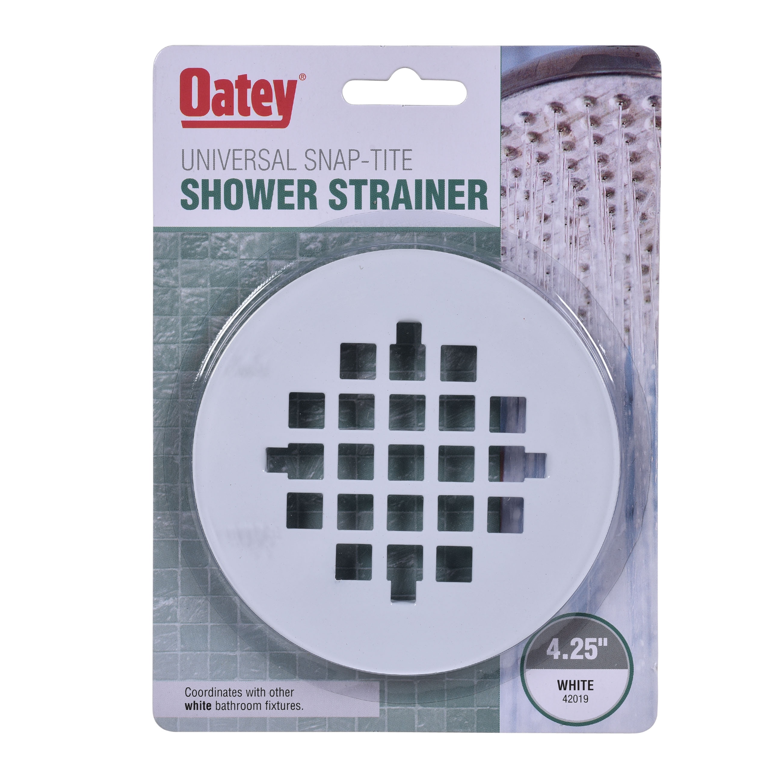 Oatey 4-1/4-in Snap-Tite Square Matte Black Strainer in the Shower Drains  department at