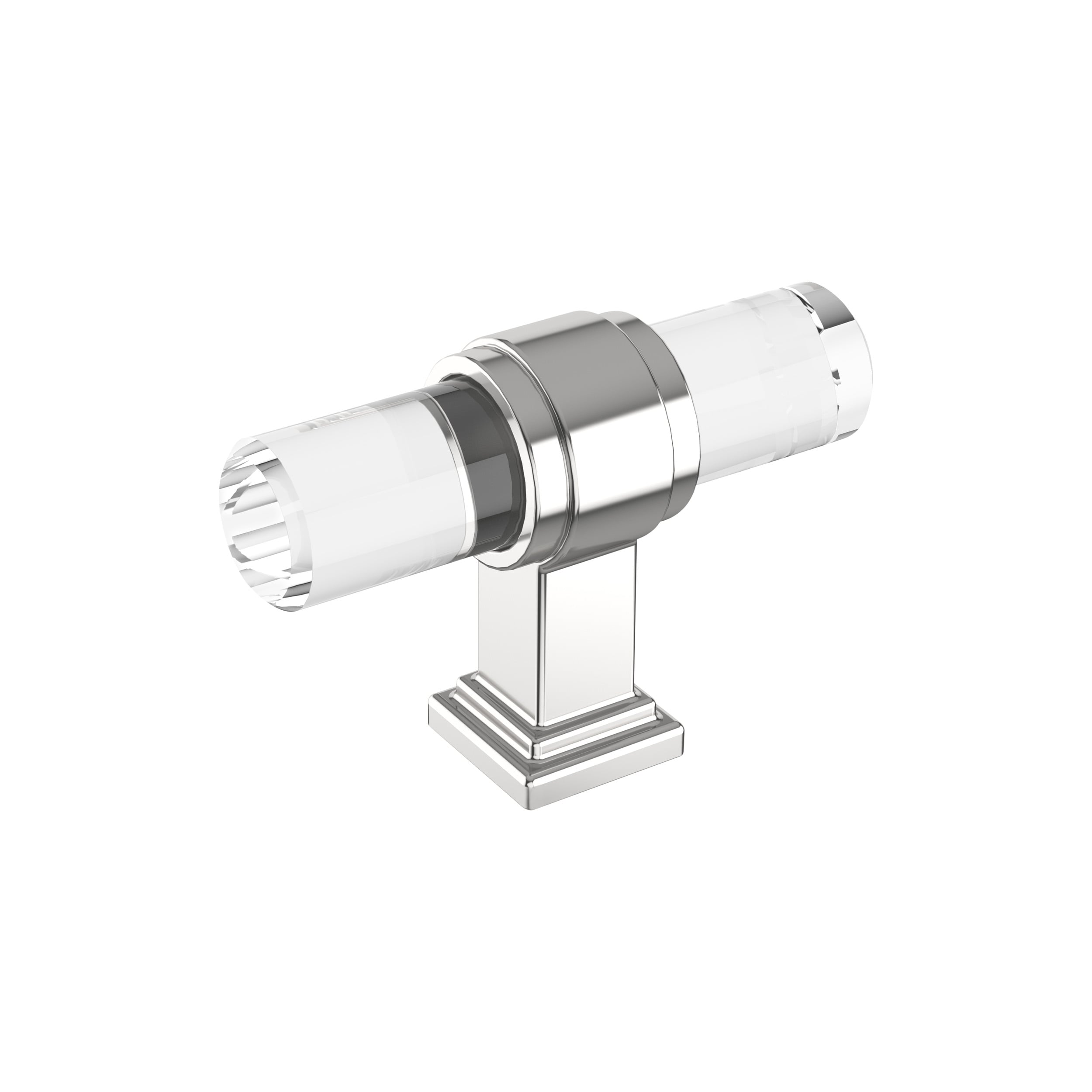Amerock BP36977C26 Glacio 2-1/8-in Clear/Polished Chrome Bar Contemporary Cabinet Knob