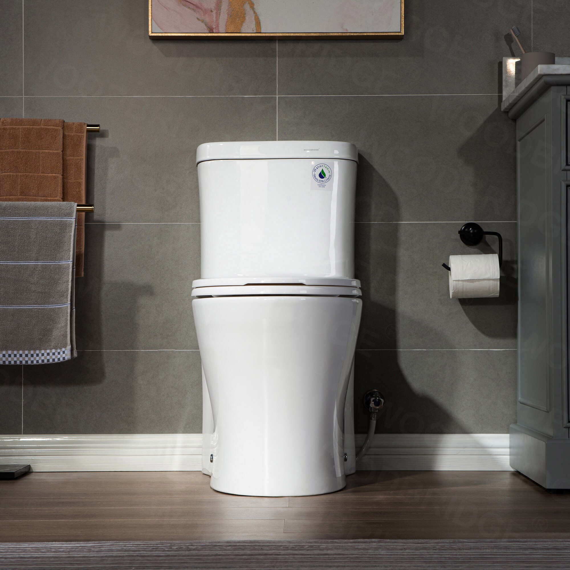 ᐅ【WOODBRIDGEE One Piece Toilet with Soft Closing Seat, Chair