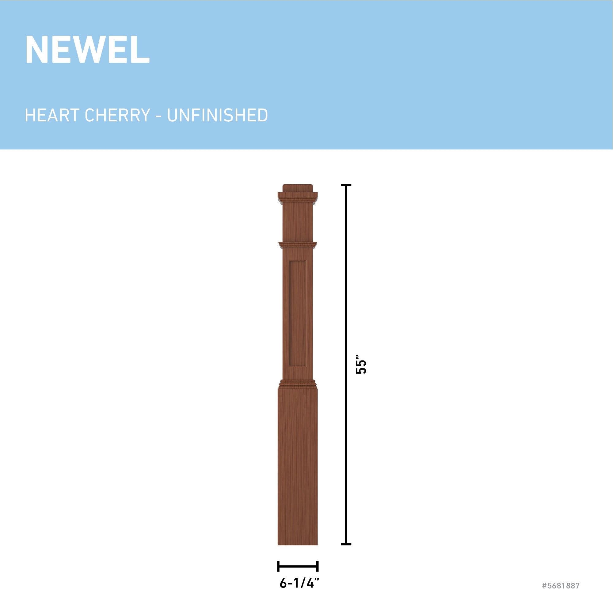 L.J. Smith Stair Systems LJRC-4091-HC Interior-Stairpart-Newel-Posts - View #3