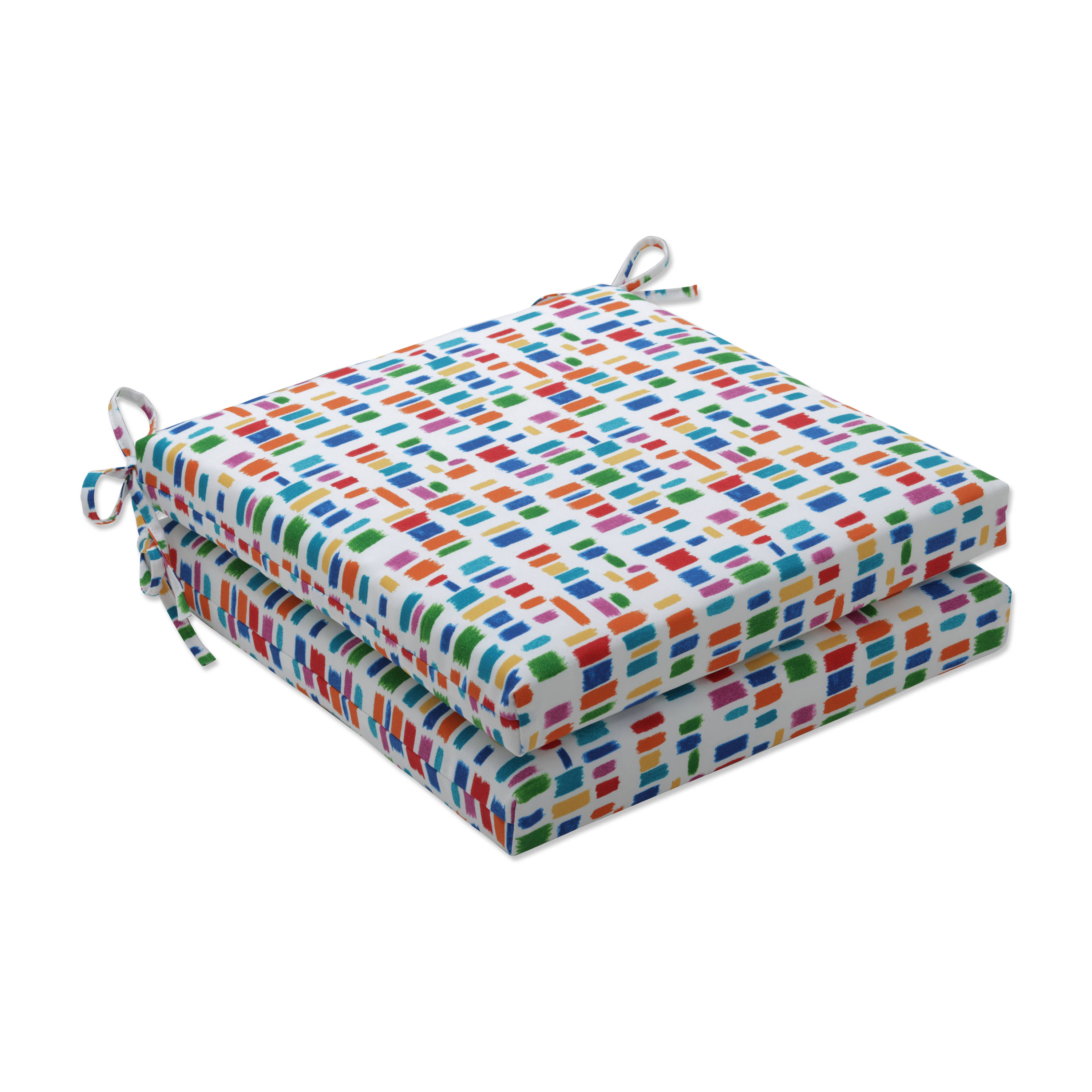 Outdoor/Indoor Color Tabs Primaries Squared Corners Seat Cushion ...