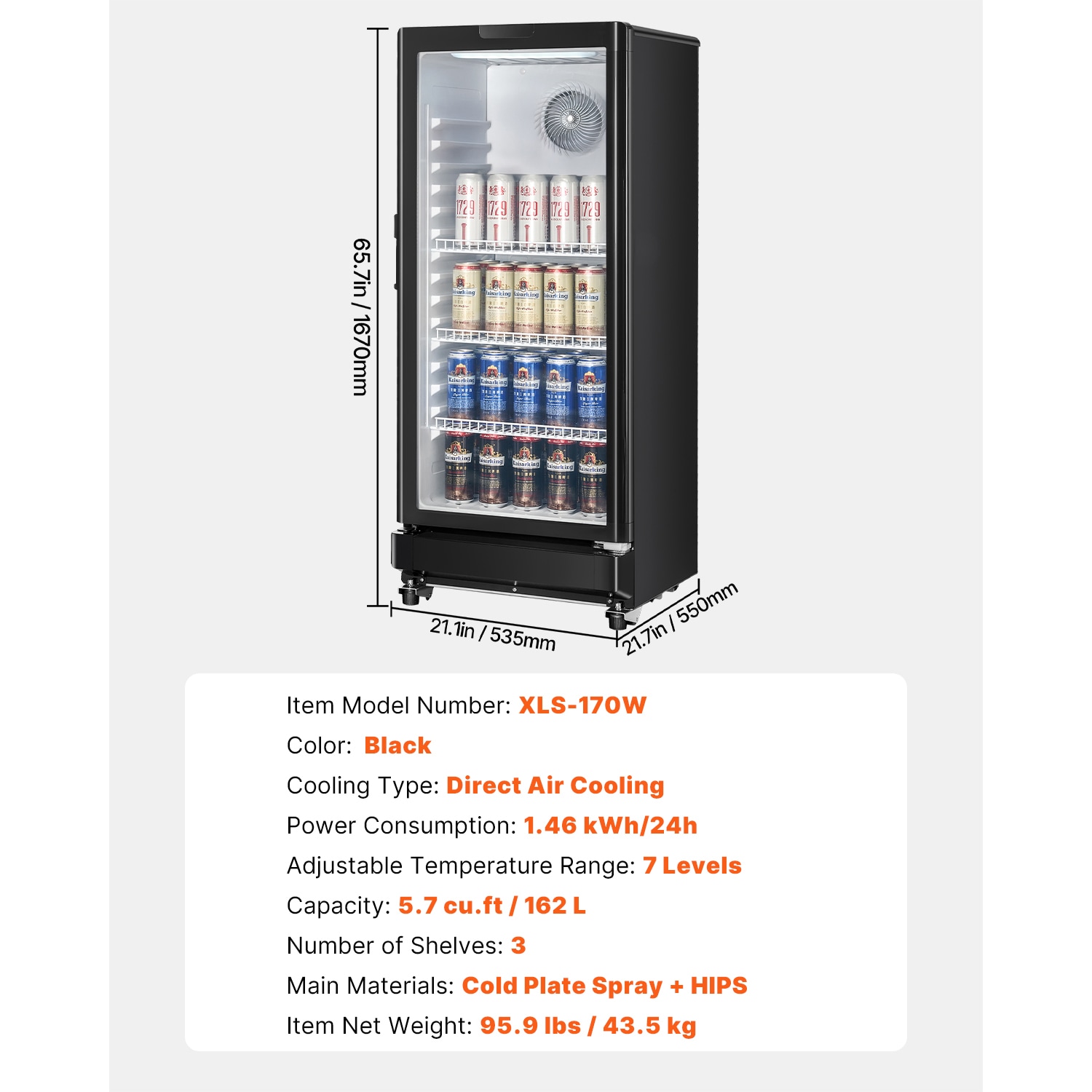 VEVOR SCDMBLMBXBDD06595V1 Commercial-Refrigerators - View #7