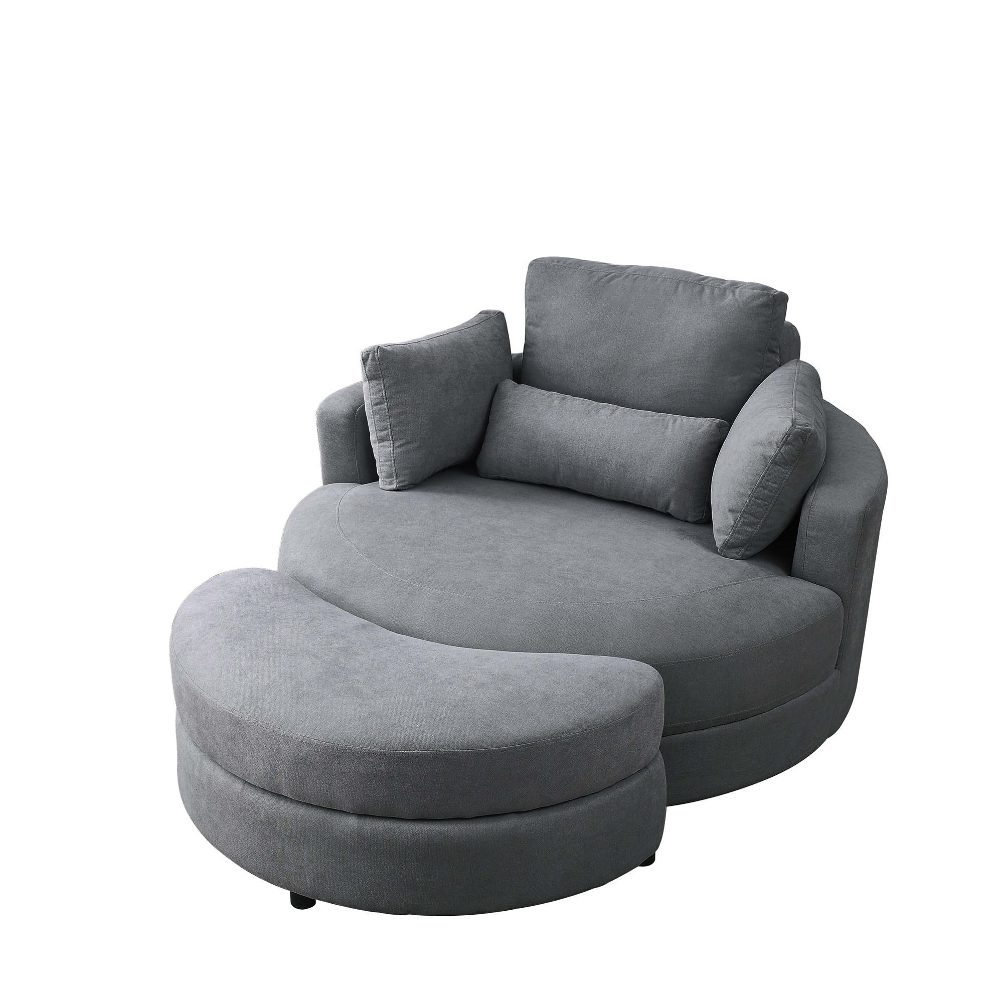 Bybafun YA3700409 Gray Contemporary/Modern Polyester Sofa bed
