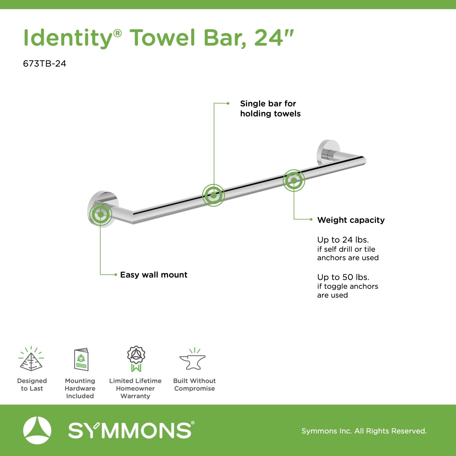 Symmons 673TB-24 d060350 - View #3