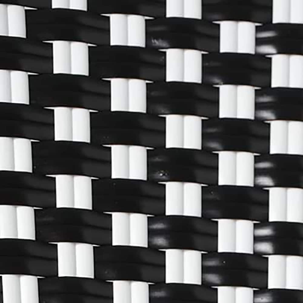 Orsay Black and White Wicker Bistro Chair Set