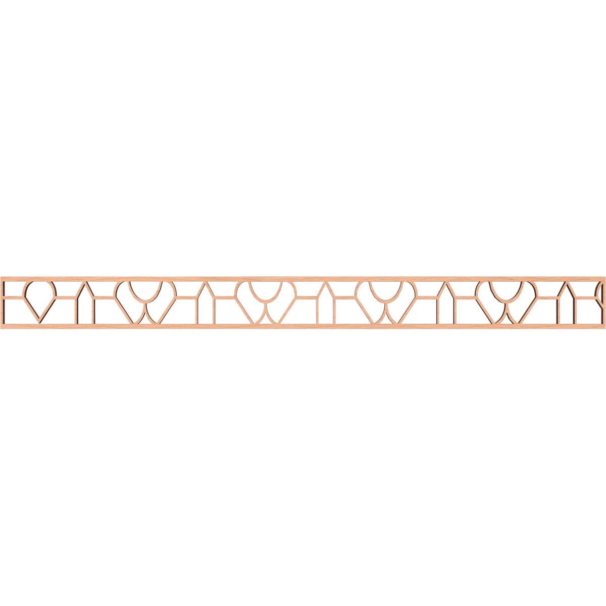 Ekena Millwork MLDB04X46WHIAL Whitechapel Fretwork Flat Trim 4-in x 3.87-ft Alder Brown Unfinished 2155787 Pierced Wall Panel Moulding