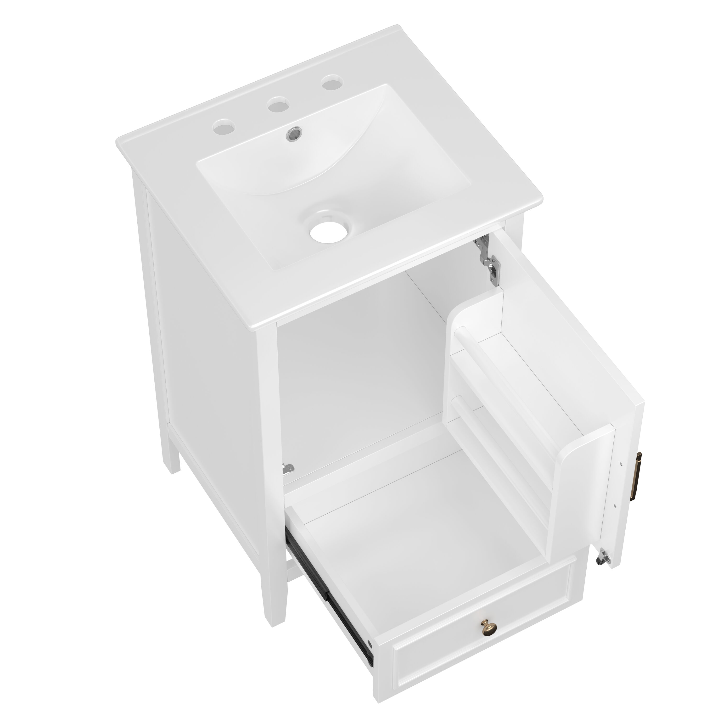 Hrinhom BA30-WHITE Bath-Vanity-Combo - View #4