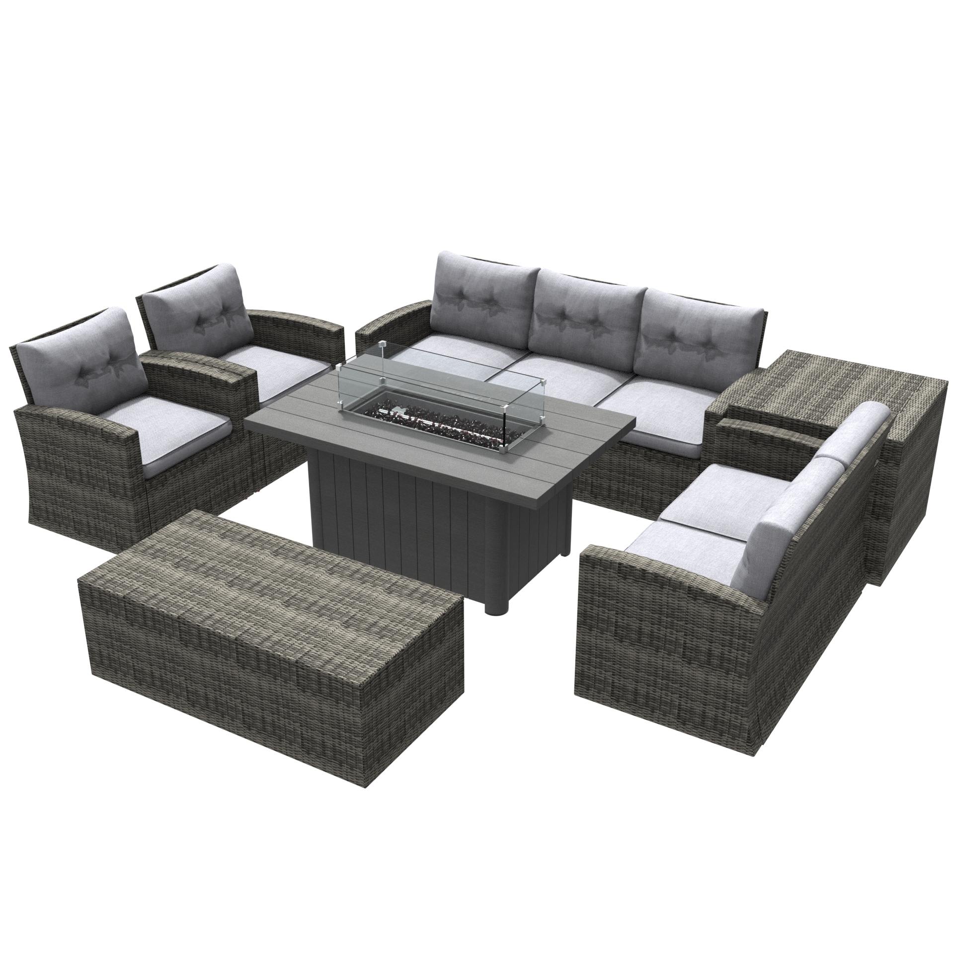 Direct Wicker DWG-1503&2334TA-GR Patio-Conversation-Sets - View #4