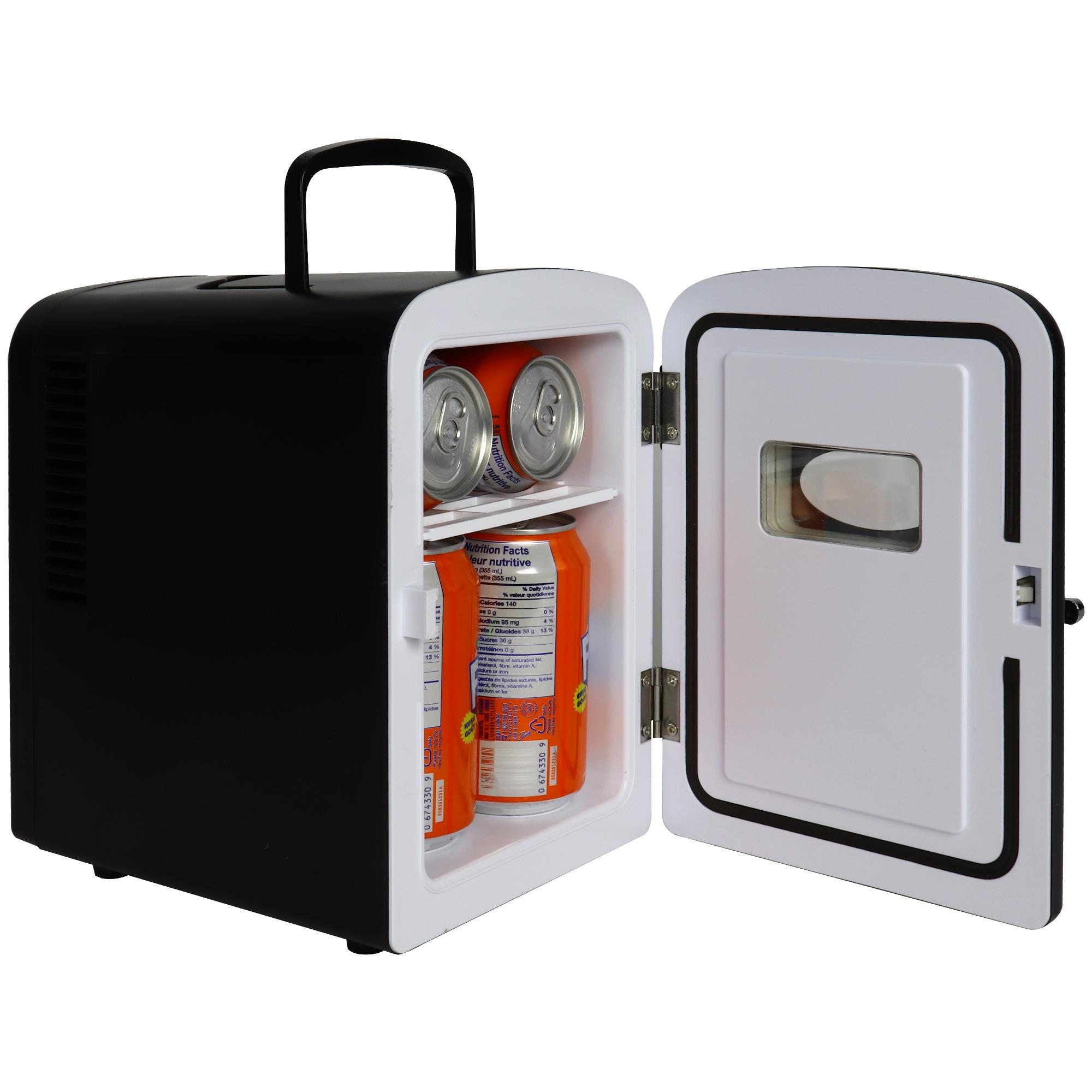 Koolatron retro Mini Portable Fridge, 4L Compact Refrigerator for Skincare,  Beauty Serum, Face Mask, Personal Cooler, Includes 12V and AC Cords