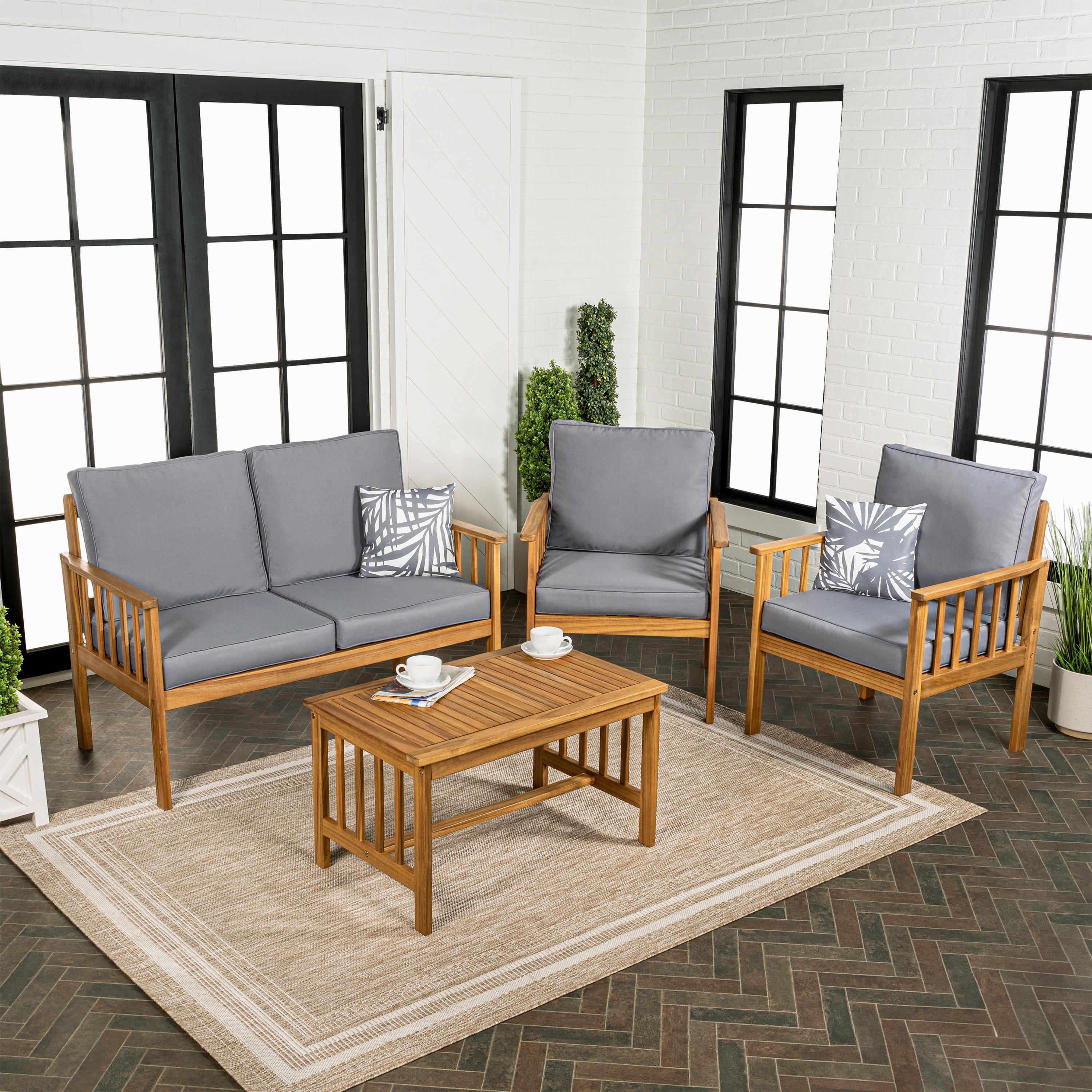 JONATHAN  Y LVG1201A-4SET Patio-Conversation-Sets - View #2