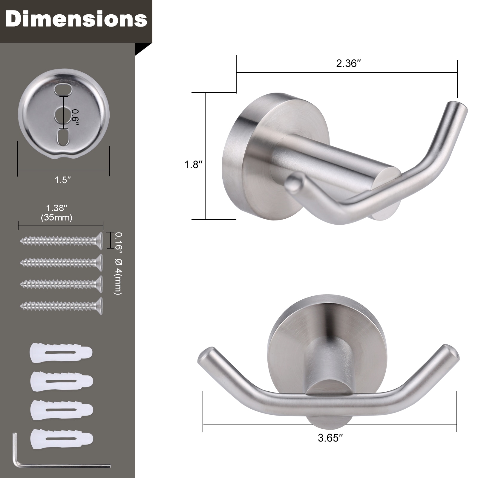 WOWOW 480807X2 Robe-Hooks - View #5