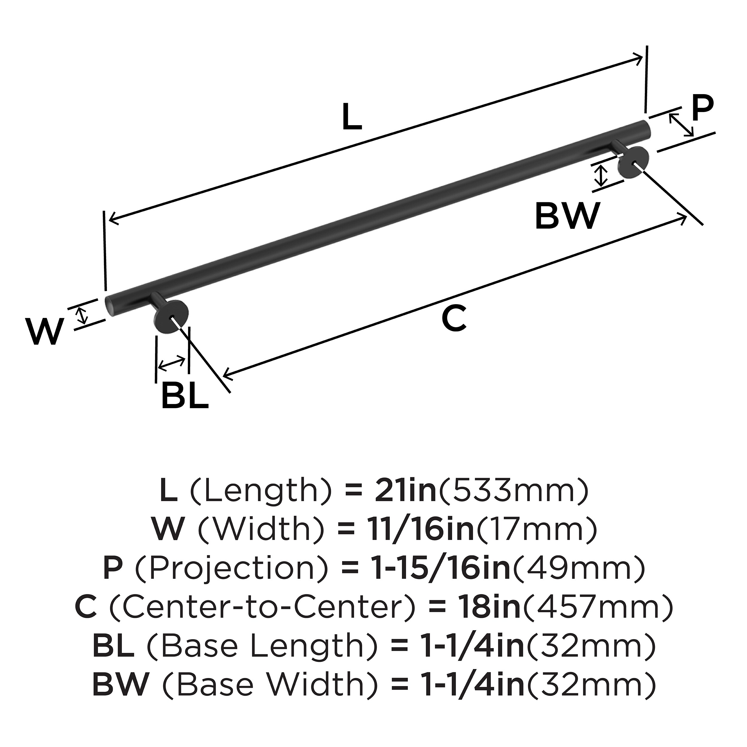 Amerock BP54051FB Cabinet-Pulls - View #5