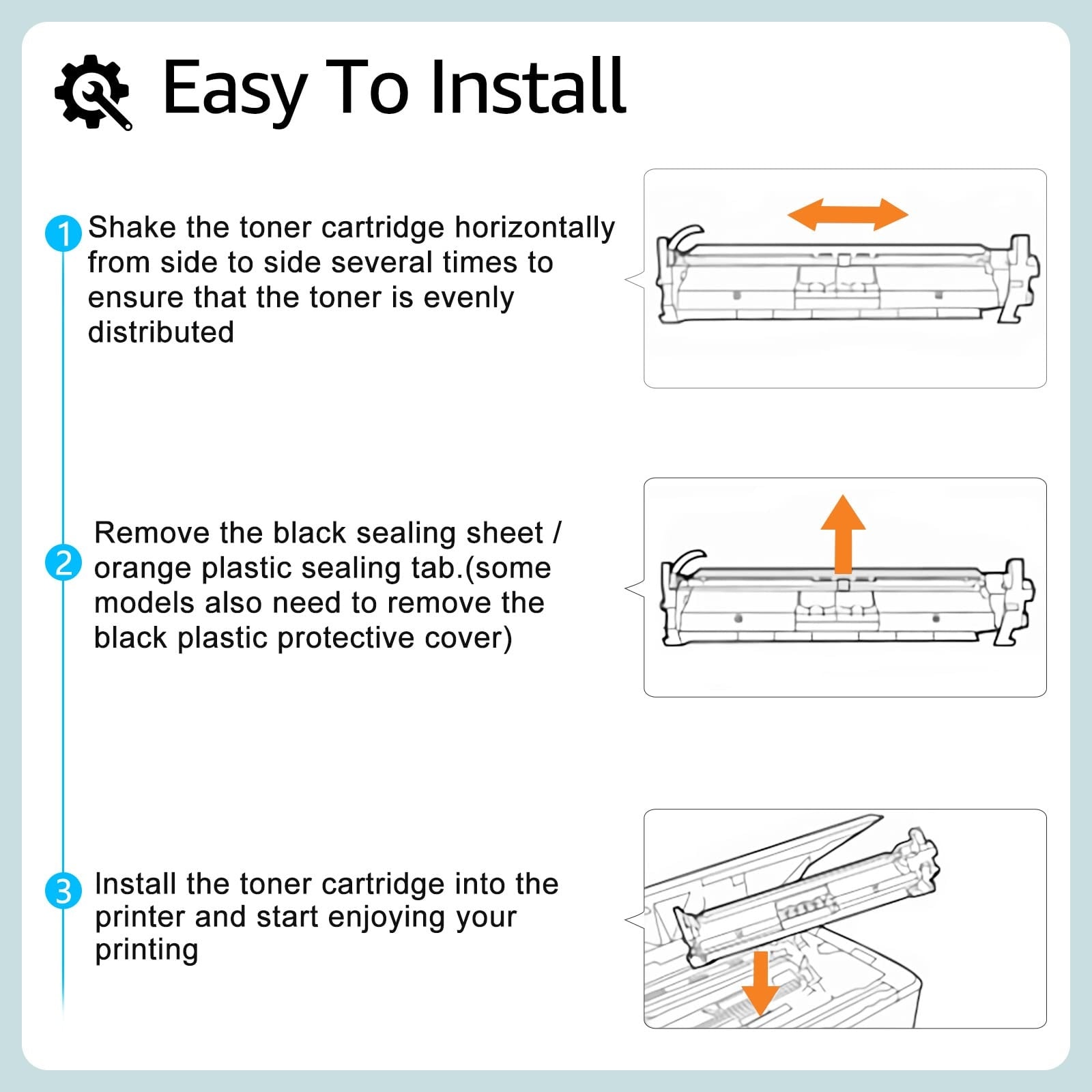Etokfoks high yield MLT D103L toner cartridge 2 pack black compatible replacement for Samsung ML 2955ND SCX 4729FW and related printers #LETFFV50C