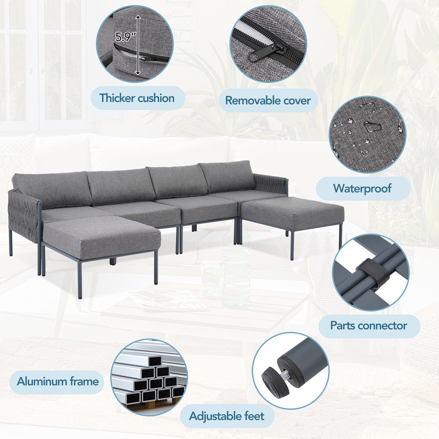 Bybafun YA3800149 Patio-Sofas-Daybeds - View #12