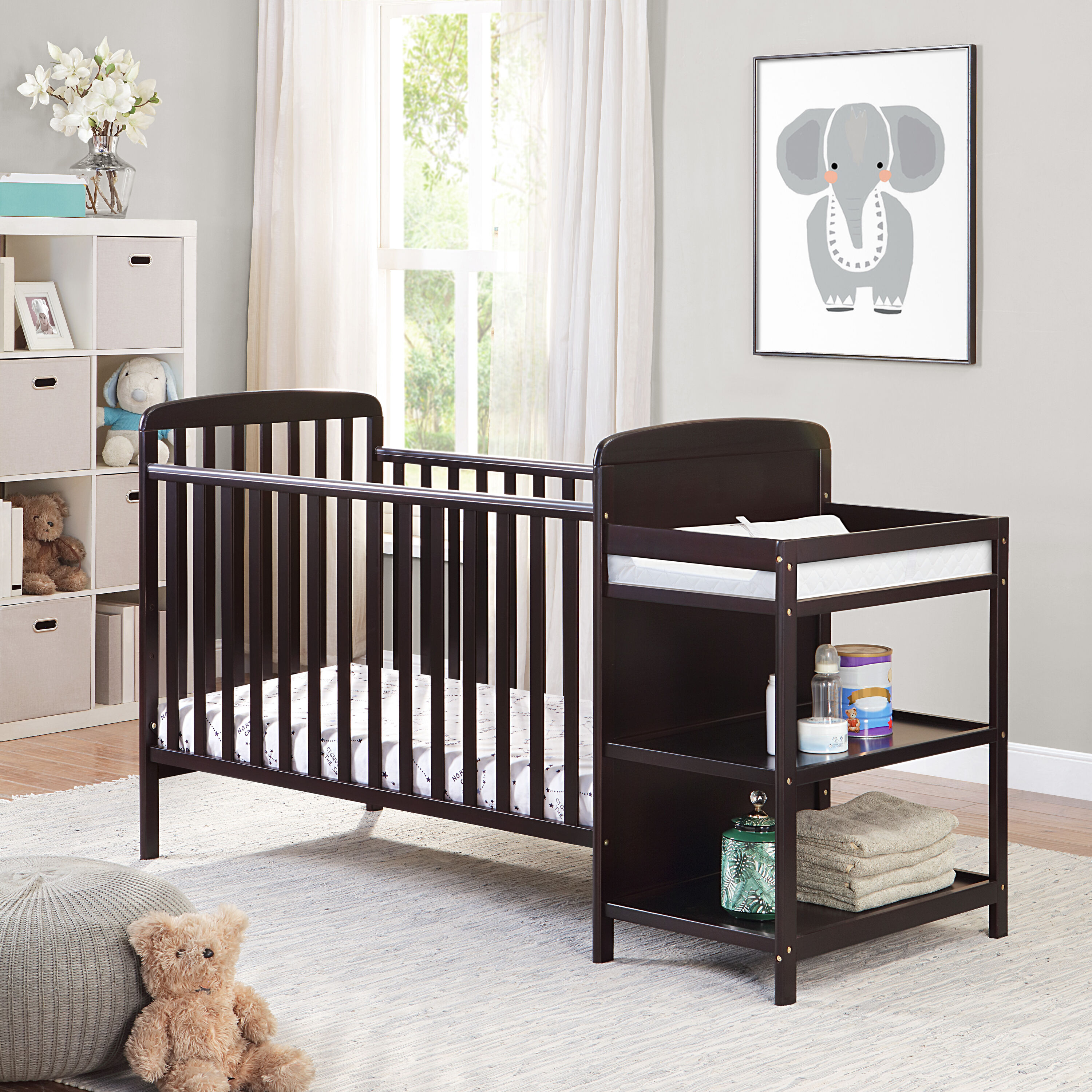Suite Bebe 24900-ESP Ramsey 3-in-1 Espresso Convertible Crib