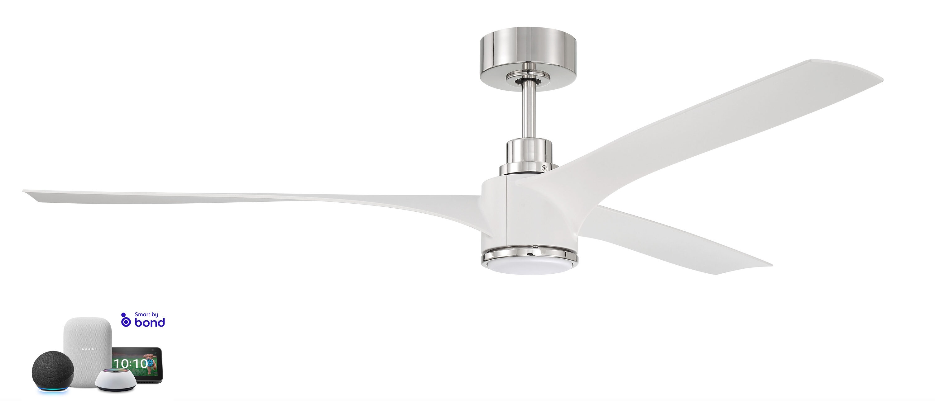 Minka Aire Twist 52-in Black Integrated LED Indoor Smart Ceiling Fan with Light and Remote (3-Blade) F678L-CL Sansujyuku sansujyuku.com