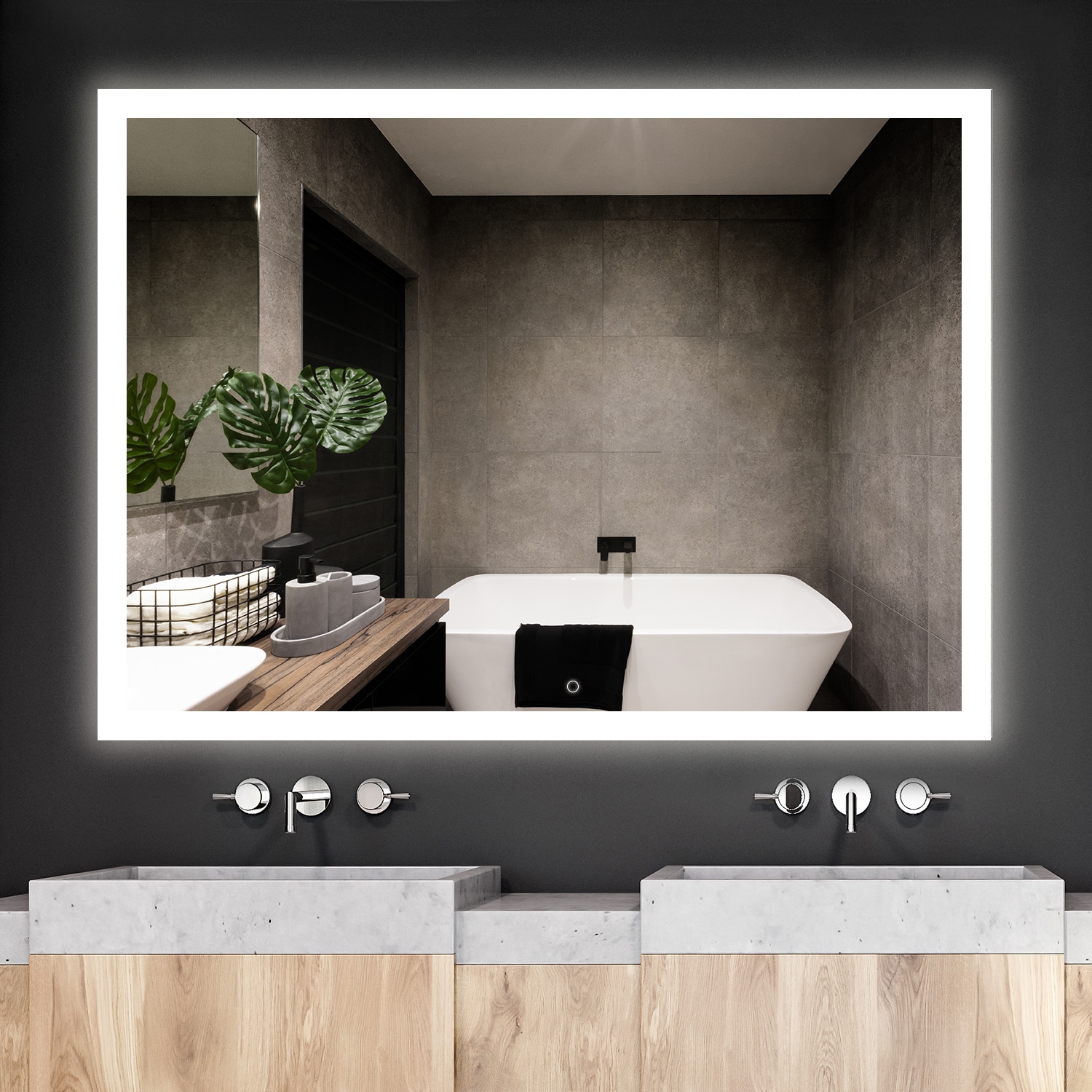 HomLux 1MA034230TD-OL Framed-Bath-Mirrors - View #5