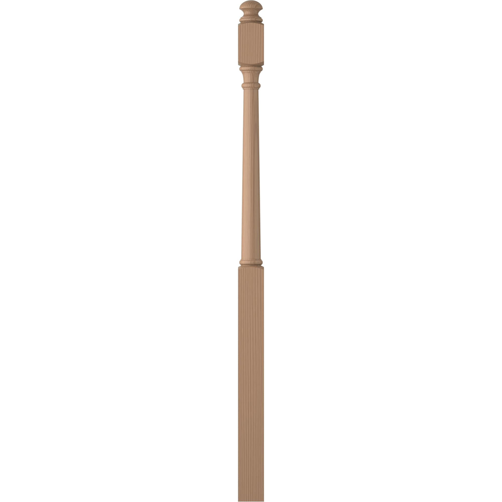 L.J. Smith Stair Systems LJ-4042-P Cornerstone 3.0-in x 58-in Unfinished Poplar Universal Stair Newel Post