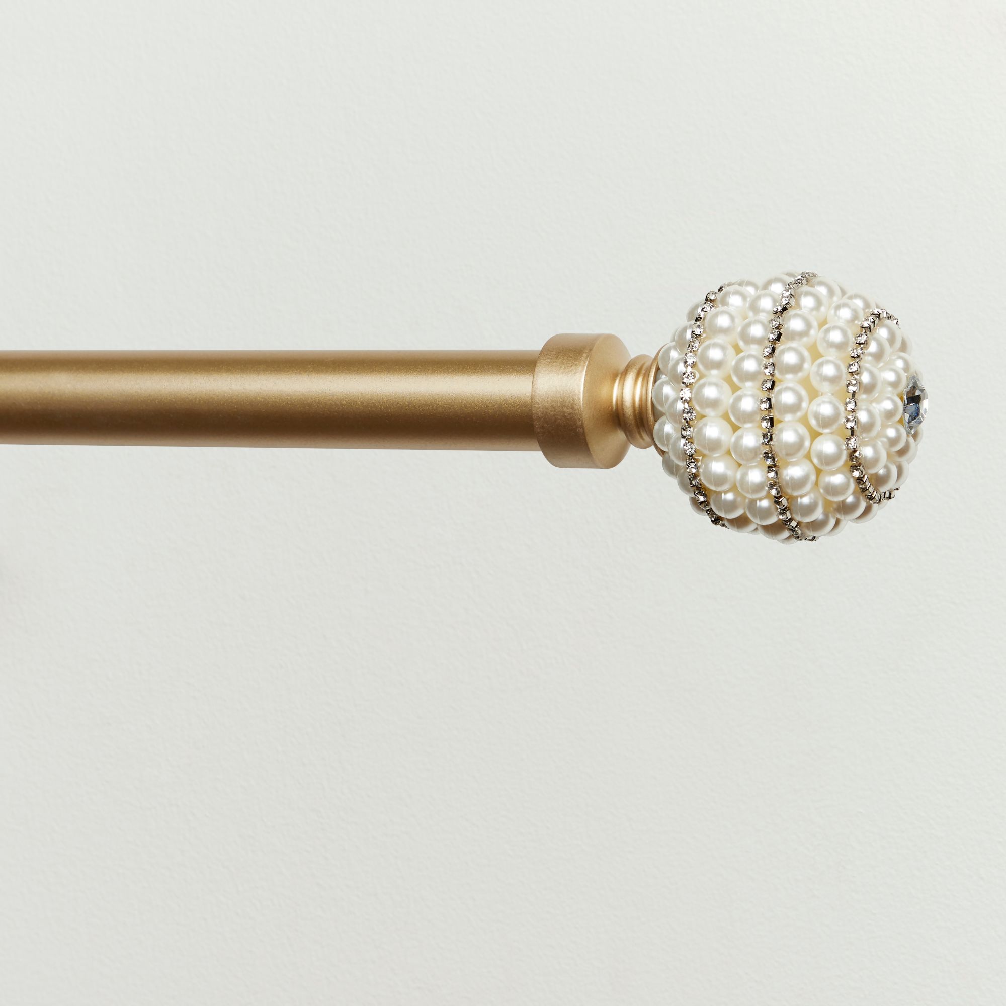 Exclusive Home Diana 36 In To 72 Gold Iron Single Curtain Rod With Finials The Rods Department At Lowes Com