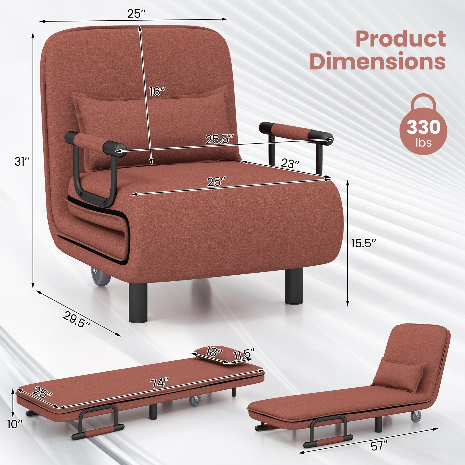 Slickblue D-CO-FC95745WH Sofas-Loveseats - View #5
