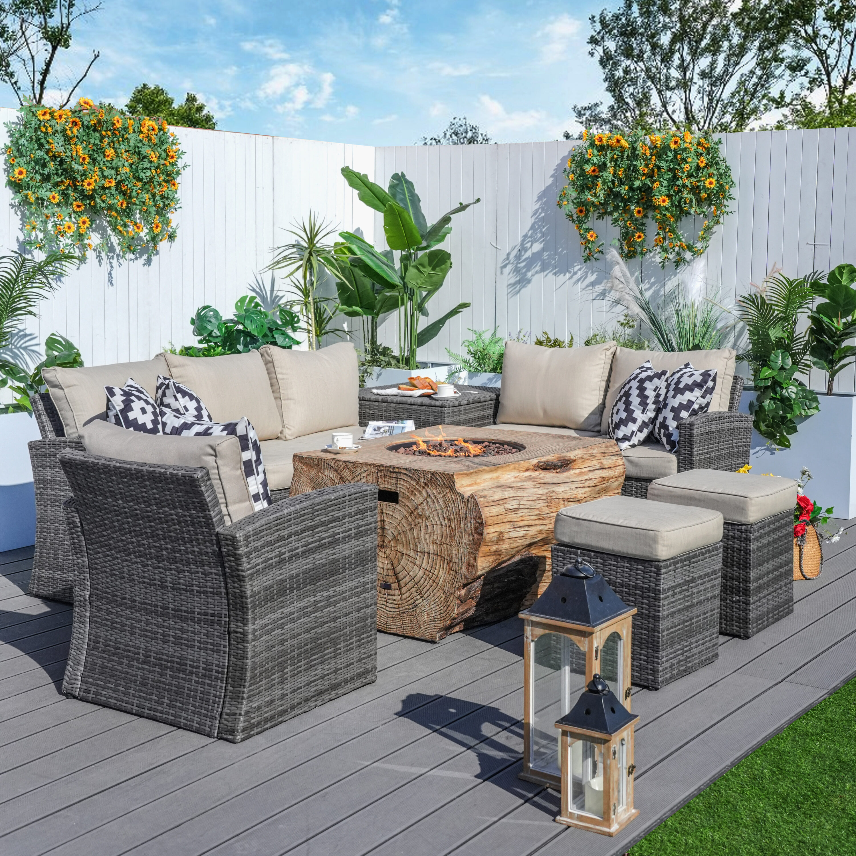 Moda Furnishings MAG-1403B-2170-G Patio-Conversation-Sets - View #2