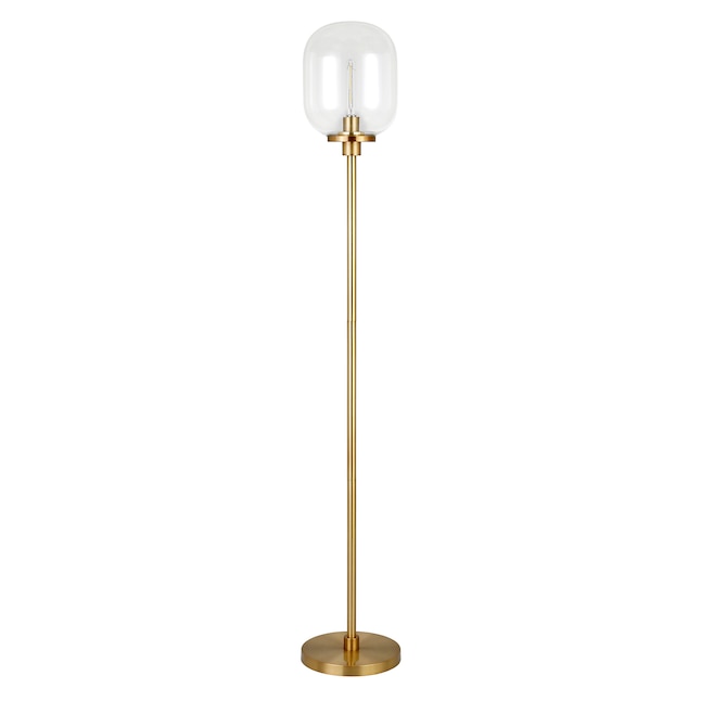 Hailey Home Agnolo 69-in Brass/Clear Glass Floor Lamp in the Floor Lamps  department at Lowes.com