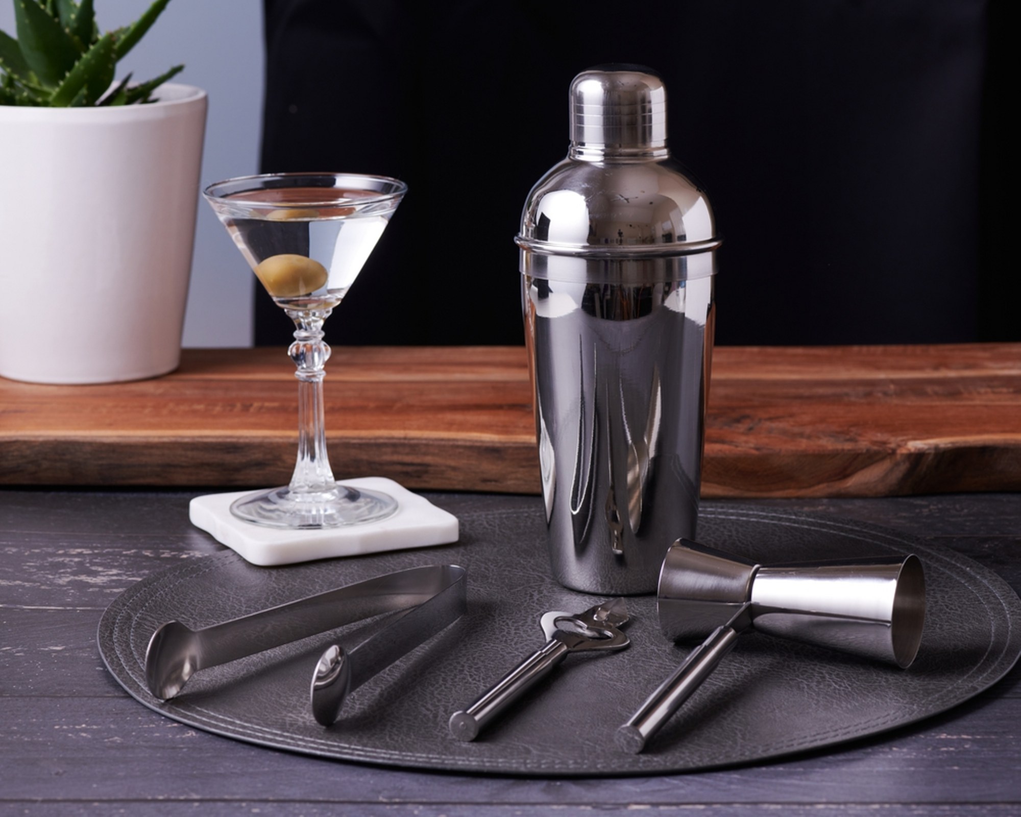 Sol Living Stainless Steel 4 Piece Set Drink Stirrer and Jigger Set in the  Barware & Accessories department at