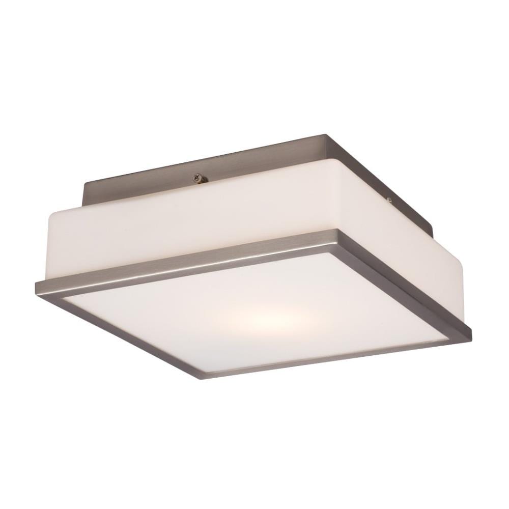 Galaxy Lighting 1-Light 8.5-in Brushed Nickel Flush Mount Light in the ...