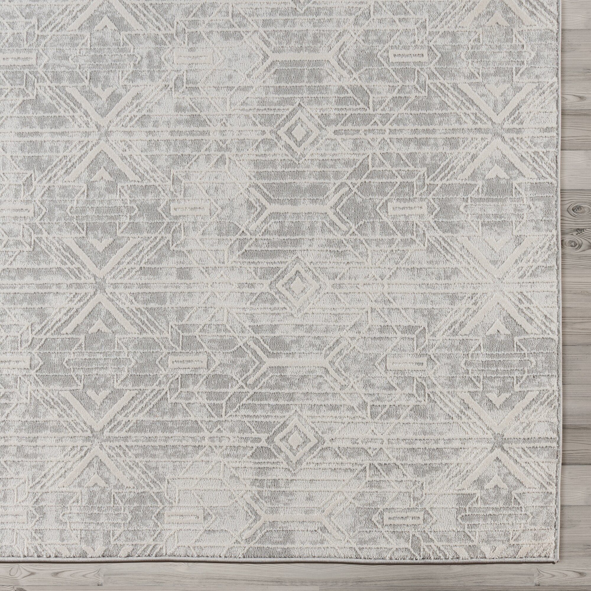 Ethan Marion 8' x 10' Gray Synthetic Reversible Area Rug