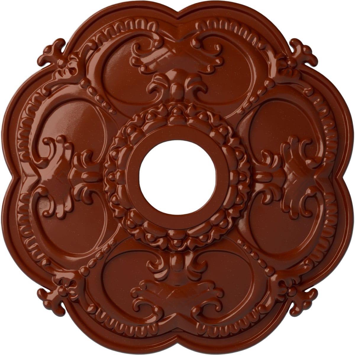 Ekena Millwork CM17ROFIF Rotherham 18-in W x 18-in L Painted Firebrick Polyurethane Whole Ceiling Medallion