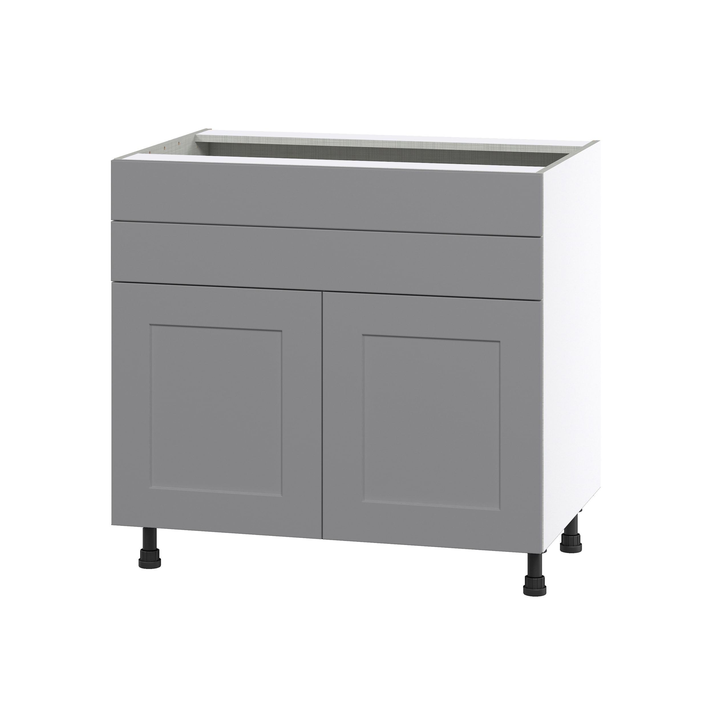 Hugo&Borg DSBCT36BFF-BM Beaumont 36-in W x 34.5-in H x 24-in D Slate Gray Base Fully assembled Cabinet (Flat Panel Shaker)