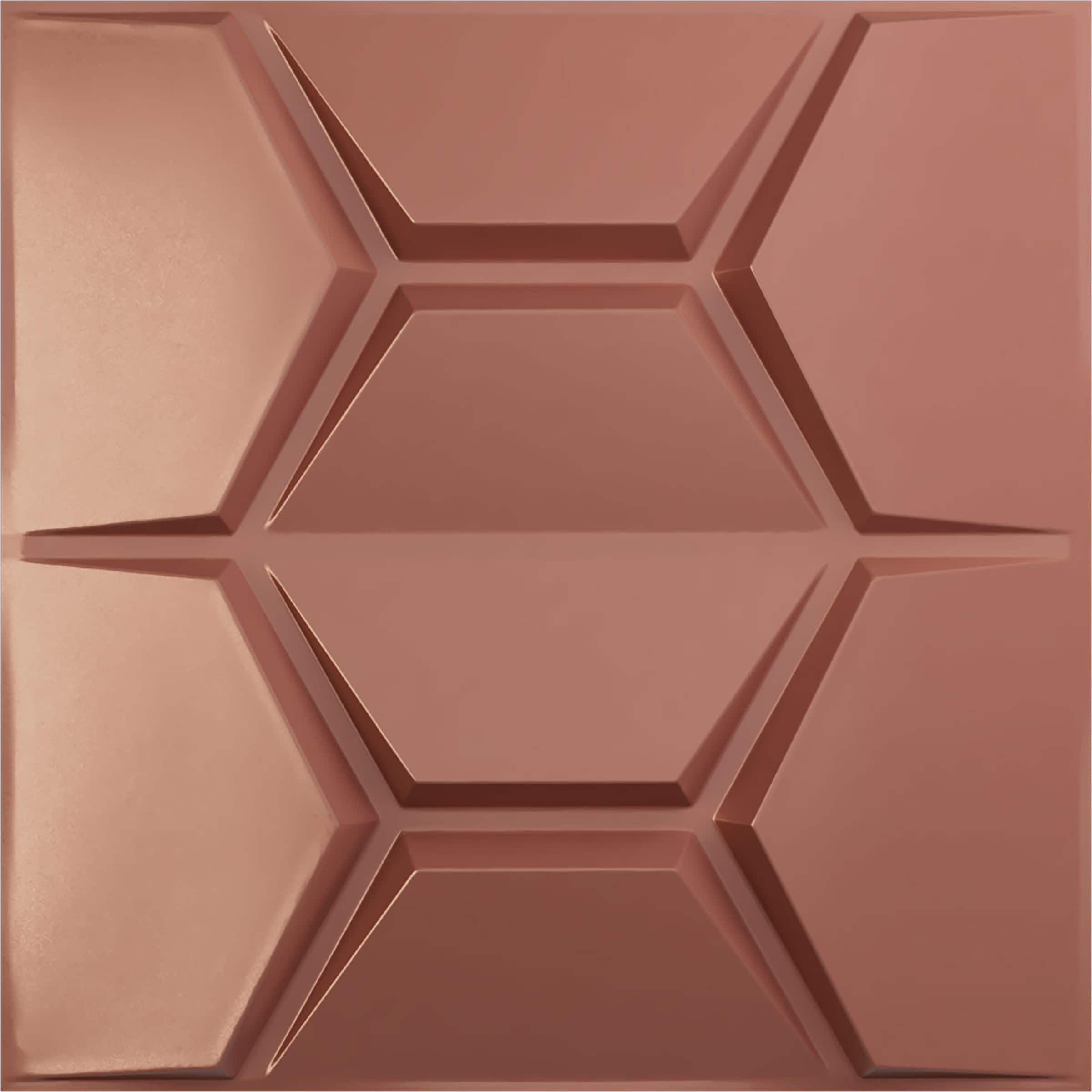 Ekena Millwork WP20X20CYFCP 19-5/8-in x 19-5/8-in Embossed Paintable/Stainable Pink PVC Geometric Wall Panel ( 2.67-sq ft )