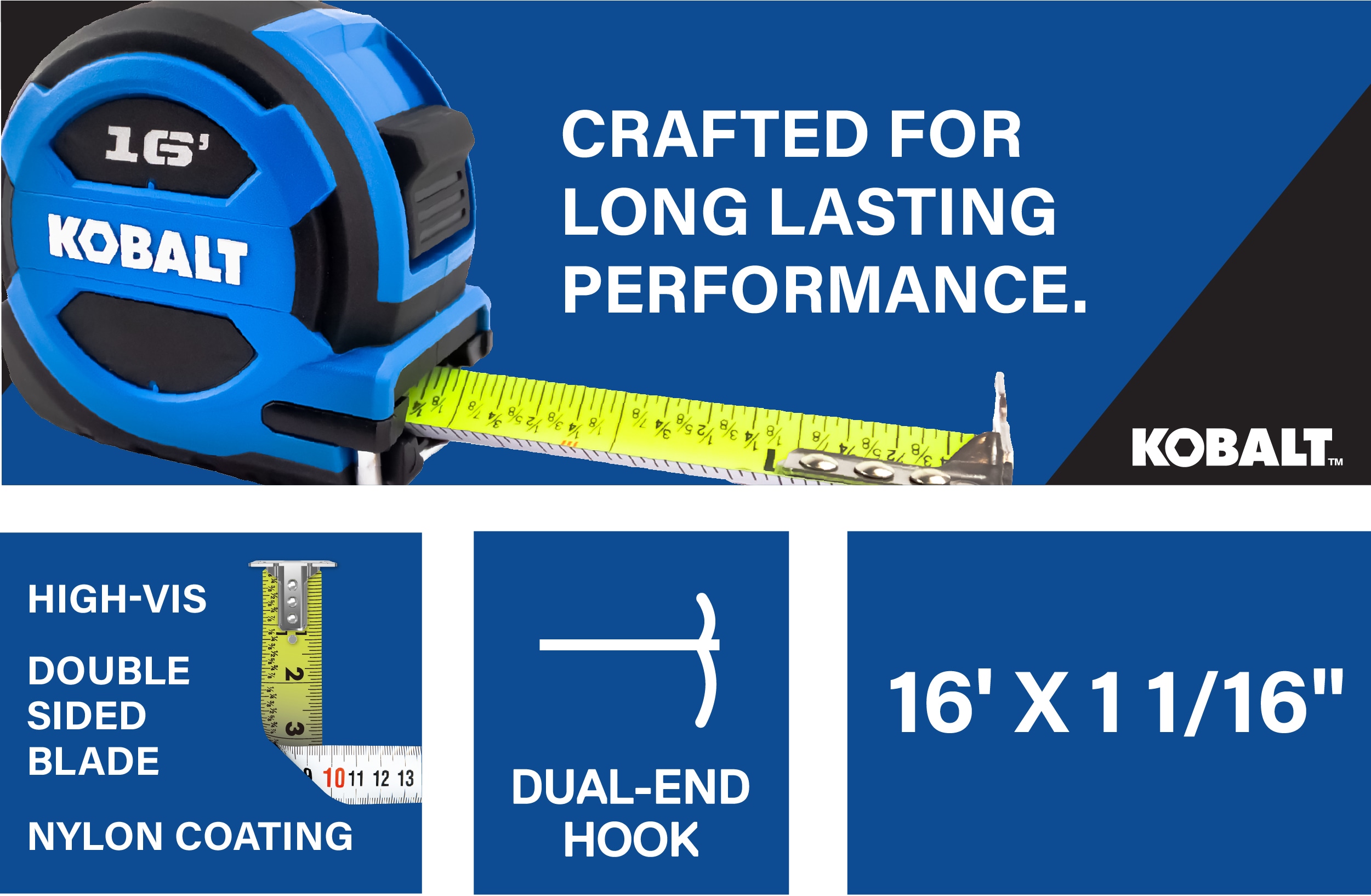 Kobalt Kobalt Magnetic 16-ft Magnetic Tape Measure at