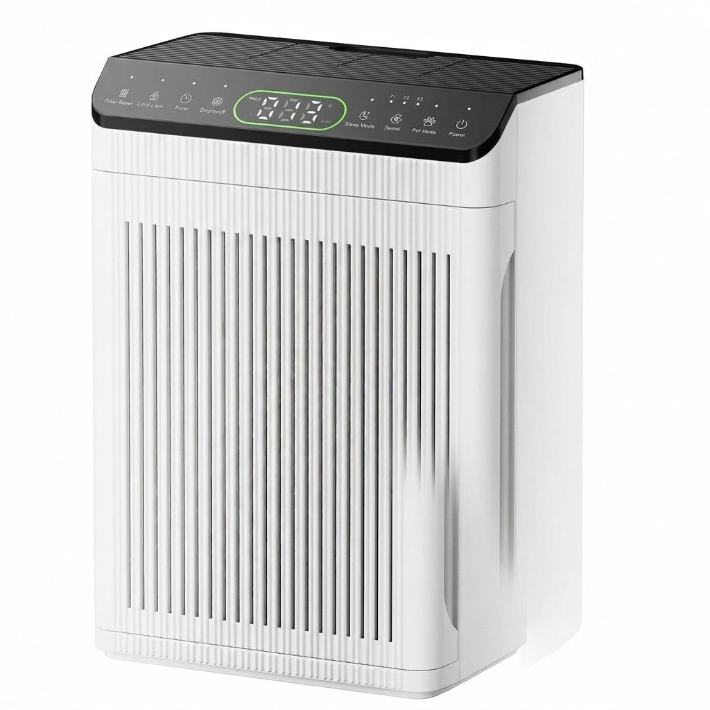 Misopily Air Purifier for Home Large Room 2200 sq ft with Washable Filters PM25 Sensor Aromatherapy 3 Modes Pet Dander Odor Removal 1 pack #L05MS07009