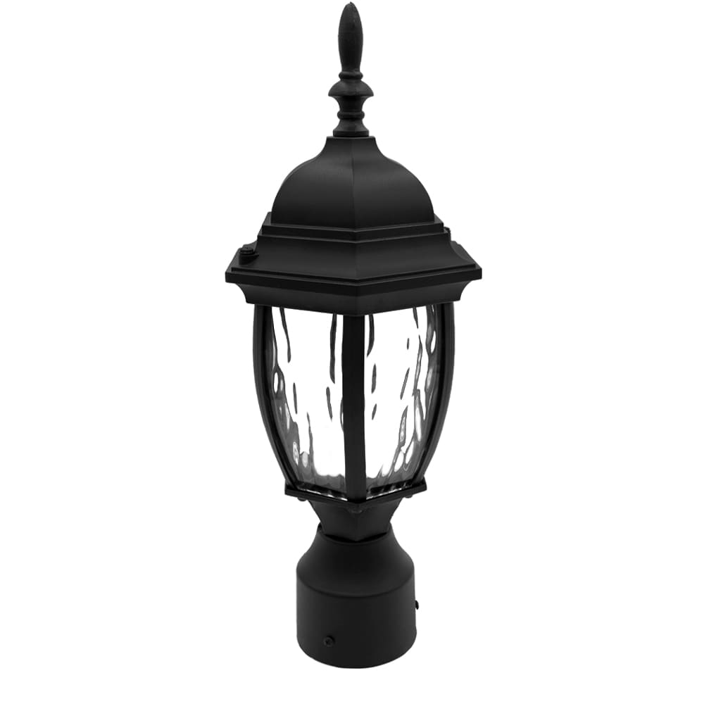 Maxxima MEL-17125W 16-in Black Traditional Outdoor Pier mount