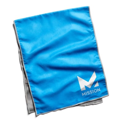 MISSION~ENDURACOOL Microfiber Cooling Towel and Tie~3 Piece Set~NWOB~BLUE