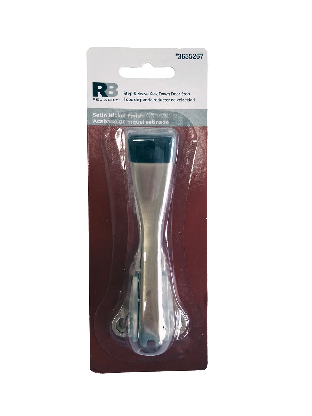 RELIABILT 4-in Satin Nickel Kick-down Door Stop in the Door Stops  department at