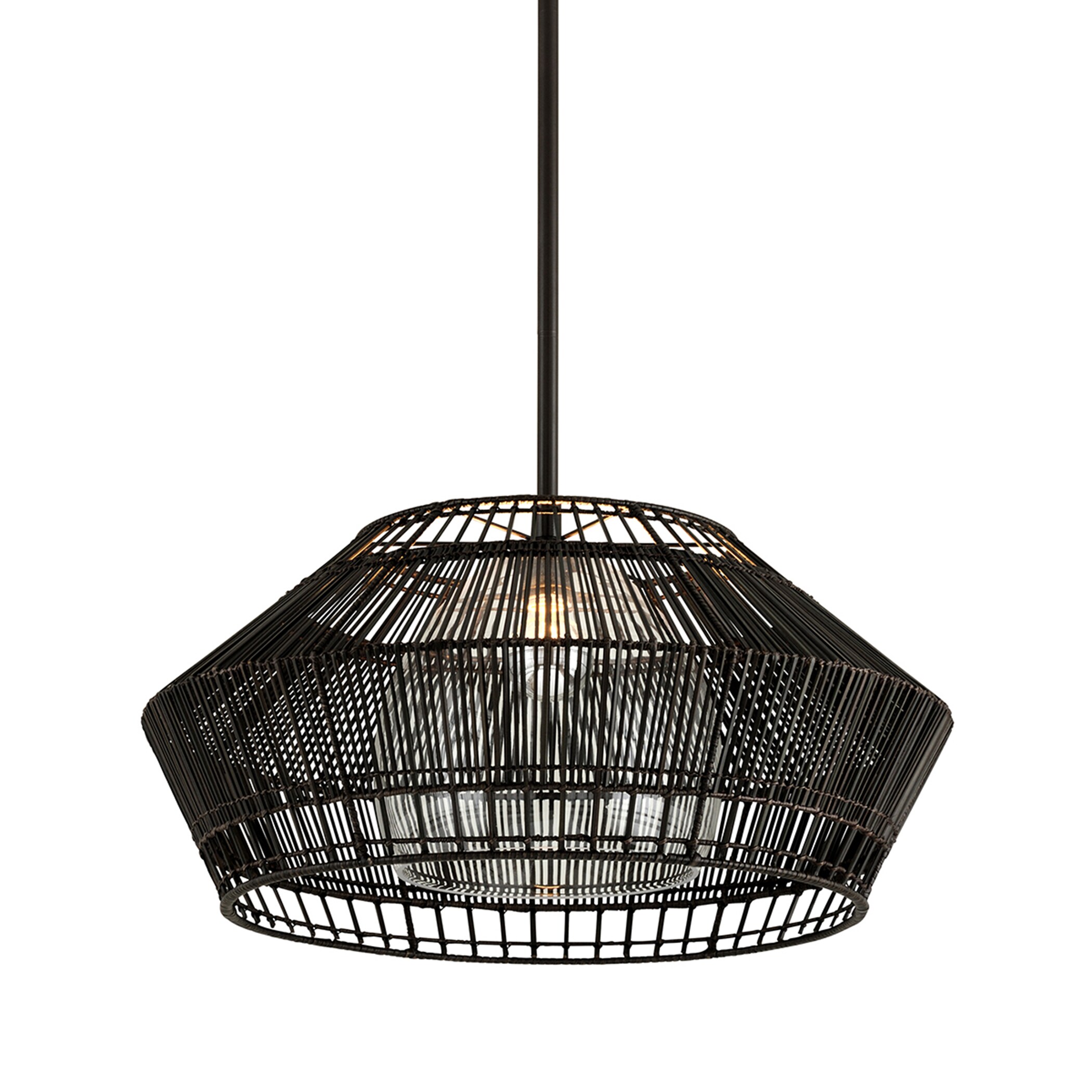 Troy Lighting F6724 Hunters Point Dark Espresso Transitional Dome Hanging Pendant Light