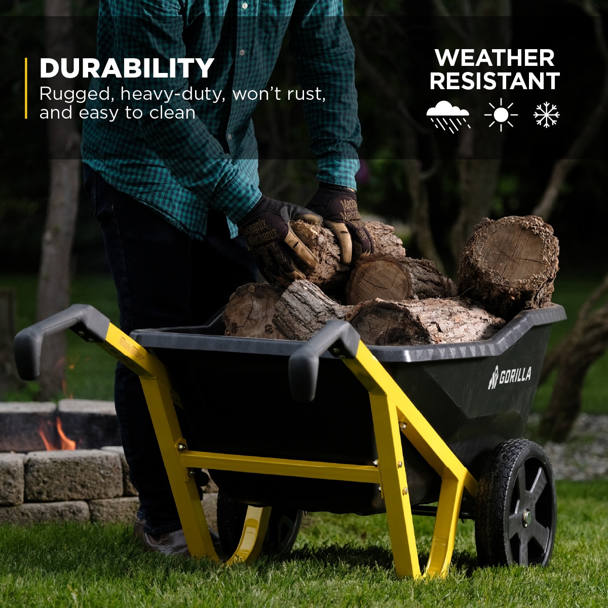 Gorilla Carts GCR-7S-2 Yard-Carts - View #4