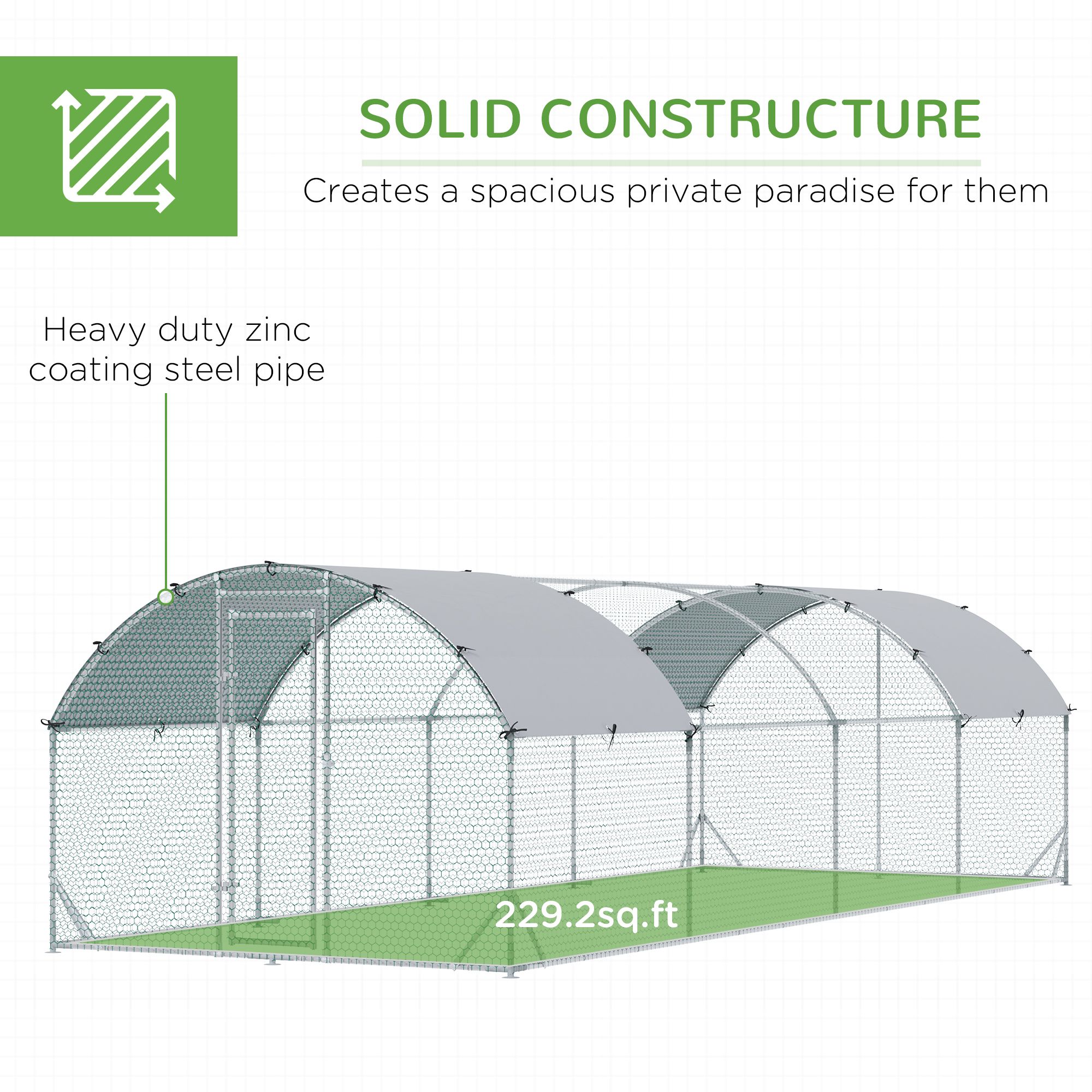 JUSHUA FL-7RZIWT Chicken-Coops-Rabbit-Hutches - View #4
