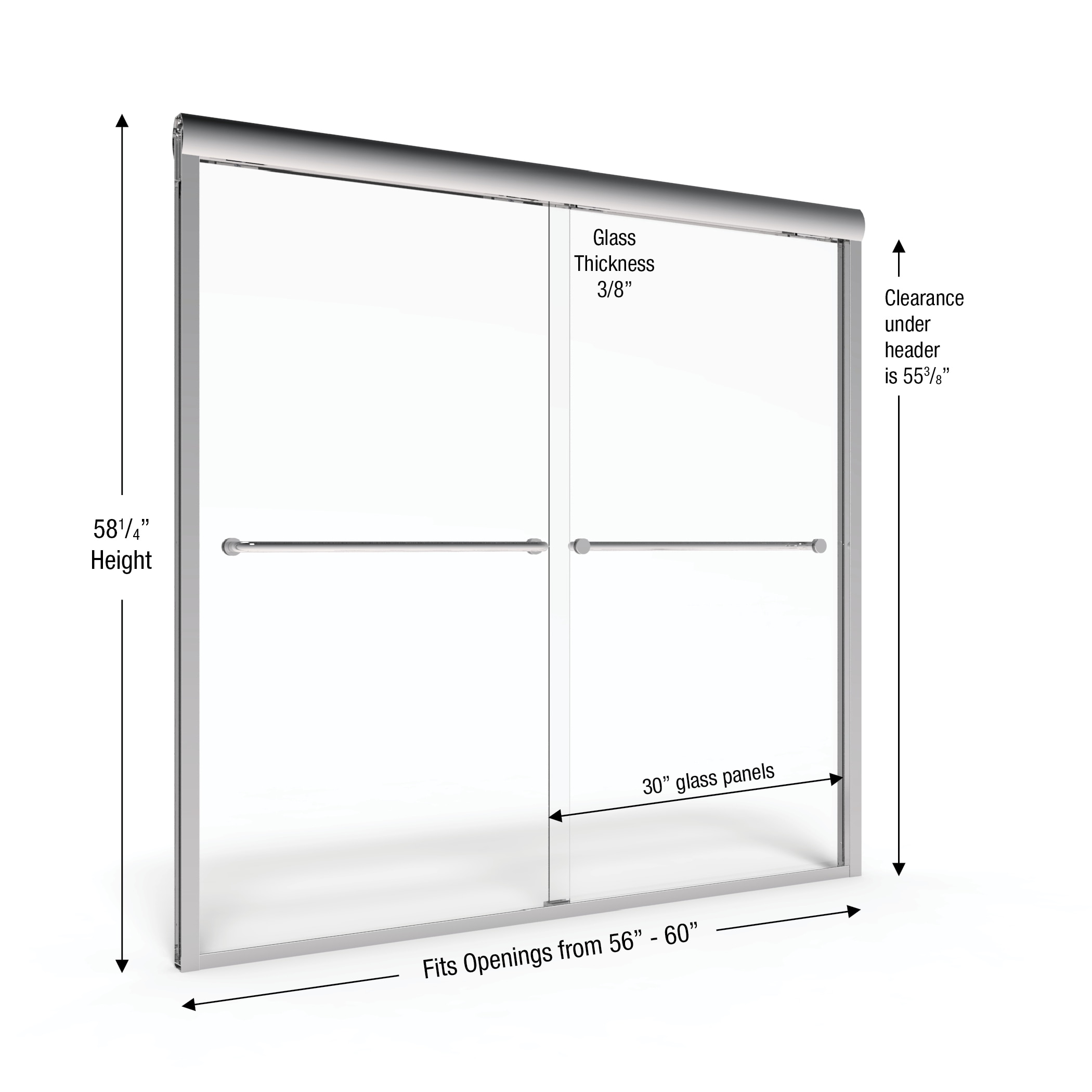 Basco CELH05A6058CLSV Bathtub-Doors - View #2