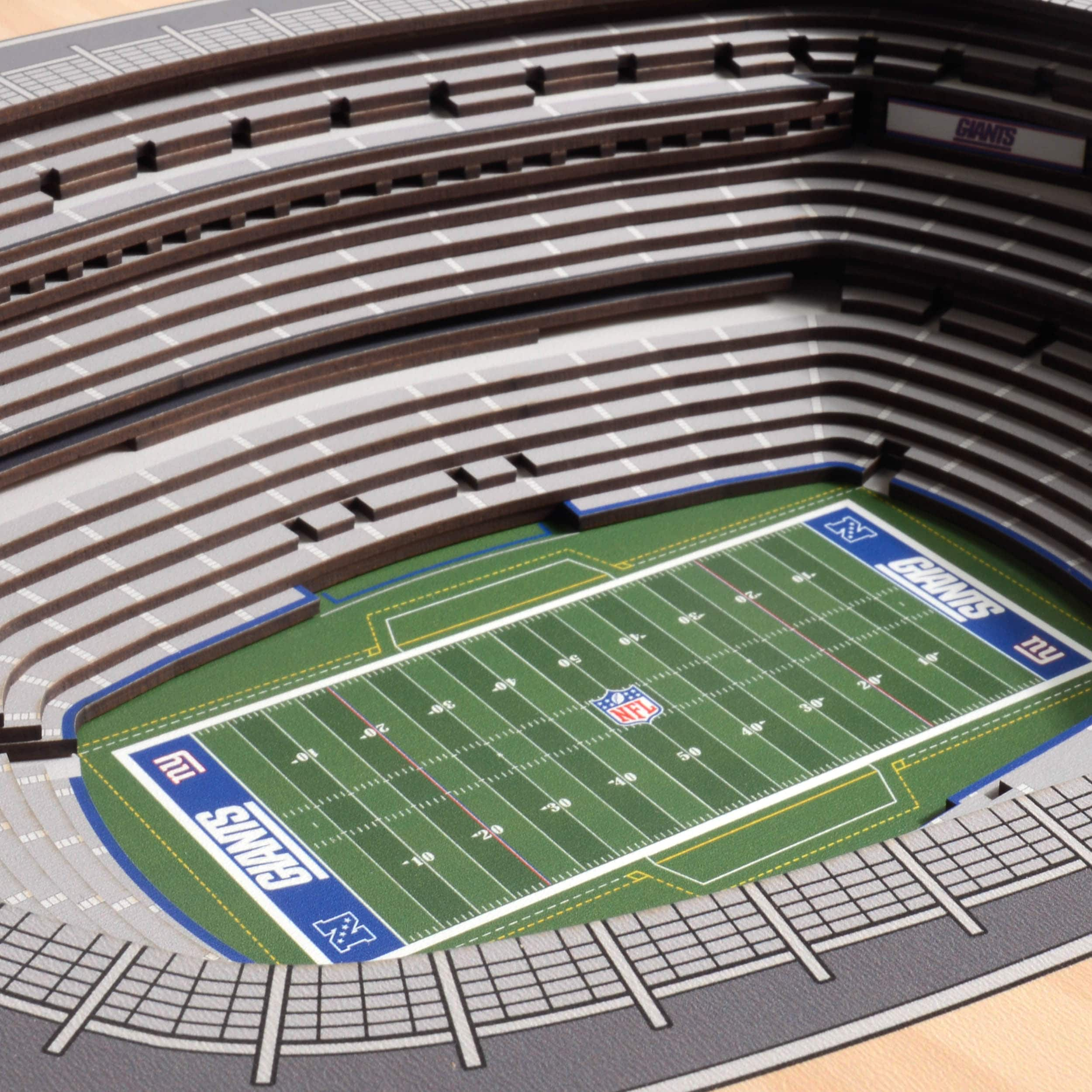 YouTheFan NFL New York Giants 5-Layer Stadiumviews 3D Wooden Wall