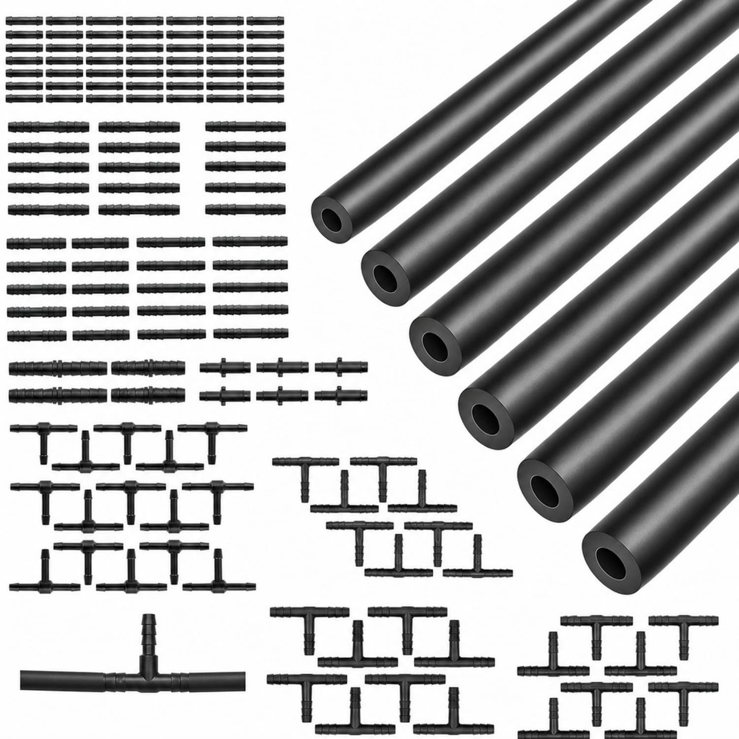 OGETFUUR - 130PSI 392F Silicone Vacuum Hose Kit 6.6FT 6 Lines with 128PCS Connectors for Engine B...
