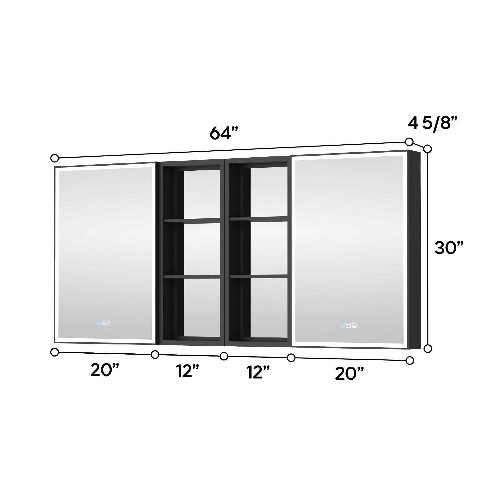 Forclover HE-JG9560 Bathroom-Medicine-Cabinets - View #4