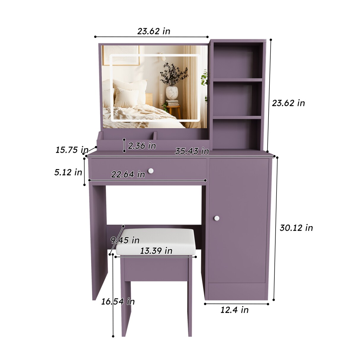 Streamdale Furniture W2699P476370 Bedroom-Vanities - View #3
