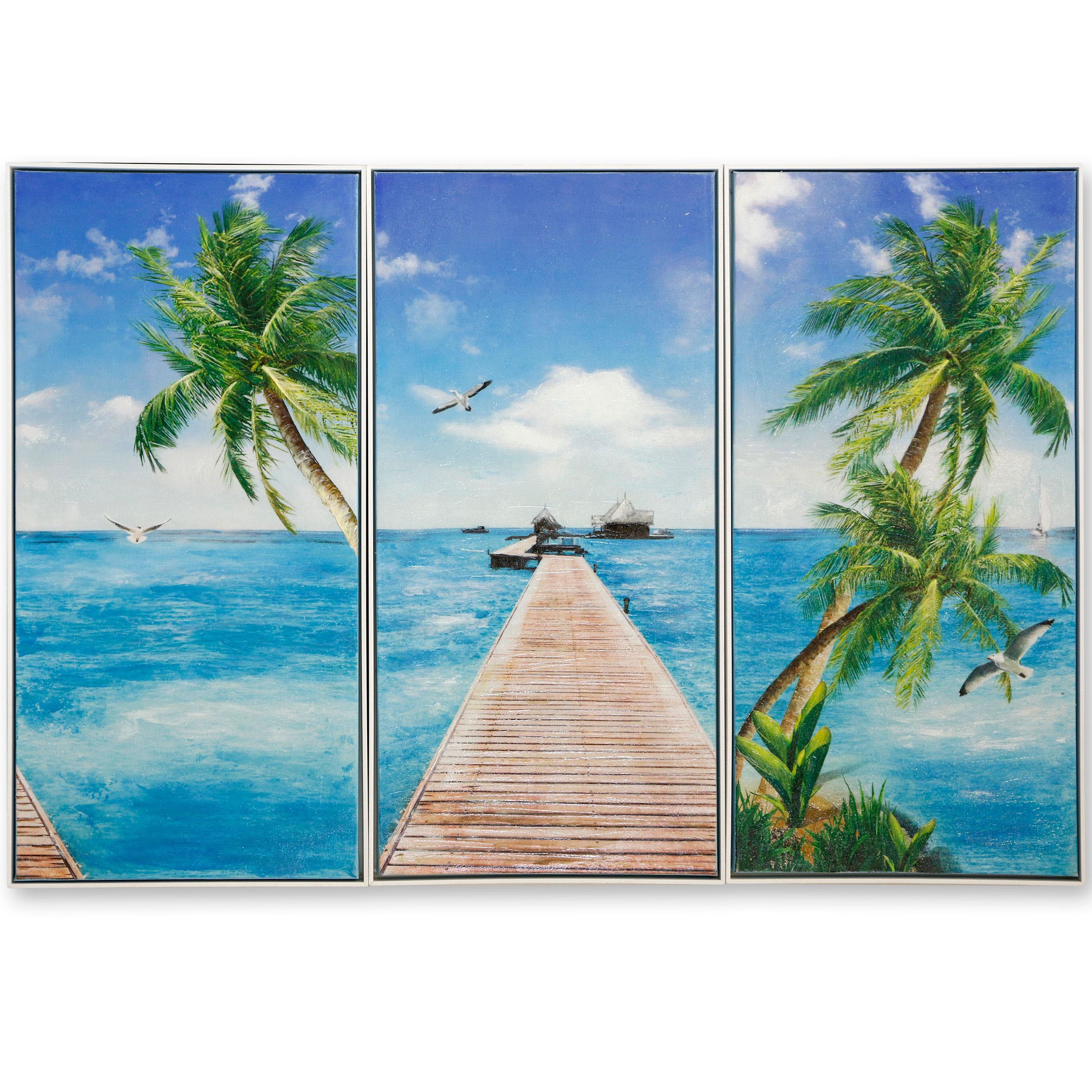 StyleCraft Home Collection WI333806DS 40-in H x 2-in W Coastal Wood Print