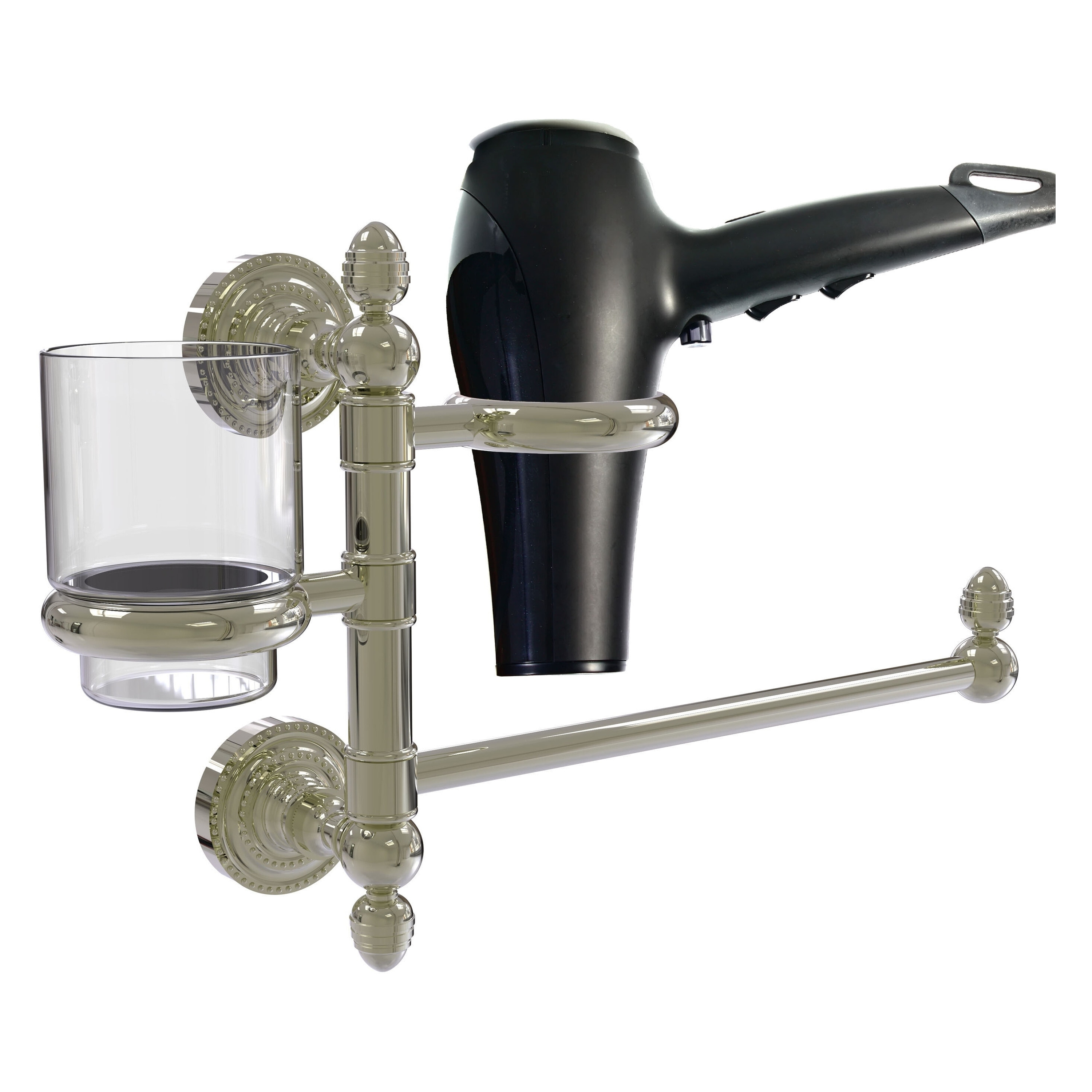 Allied Brass DT-GTBD-1-PNI 2 -Piece Dottingham Polished Nickel Decorative Bathroom Hardware Set Towel Bar, Included