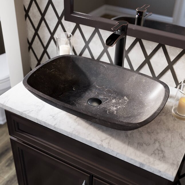 MR Direct Stone Vessel Sink in Gray Limestone MR Direct Stone Vessel Sink in Gray Limestone